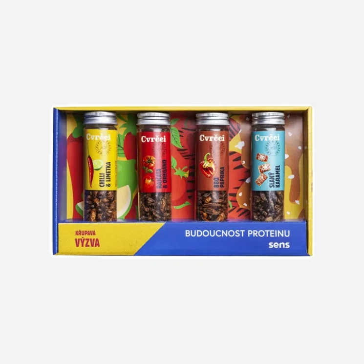 Dárkový Set Křupaví a pražení cvrčci 4 příchutě