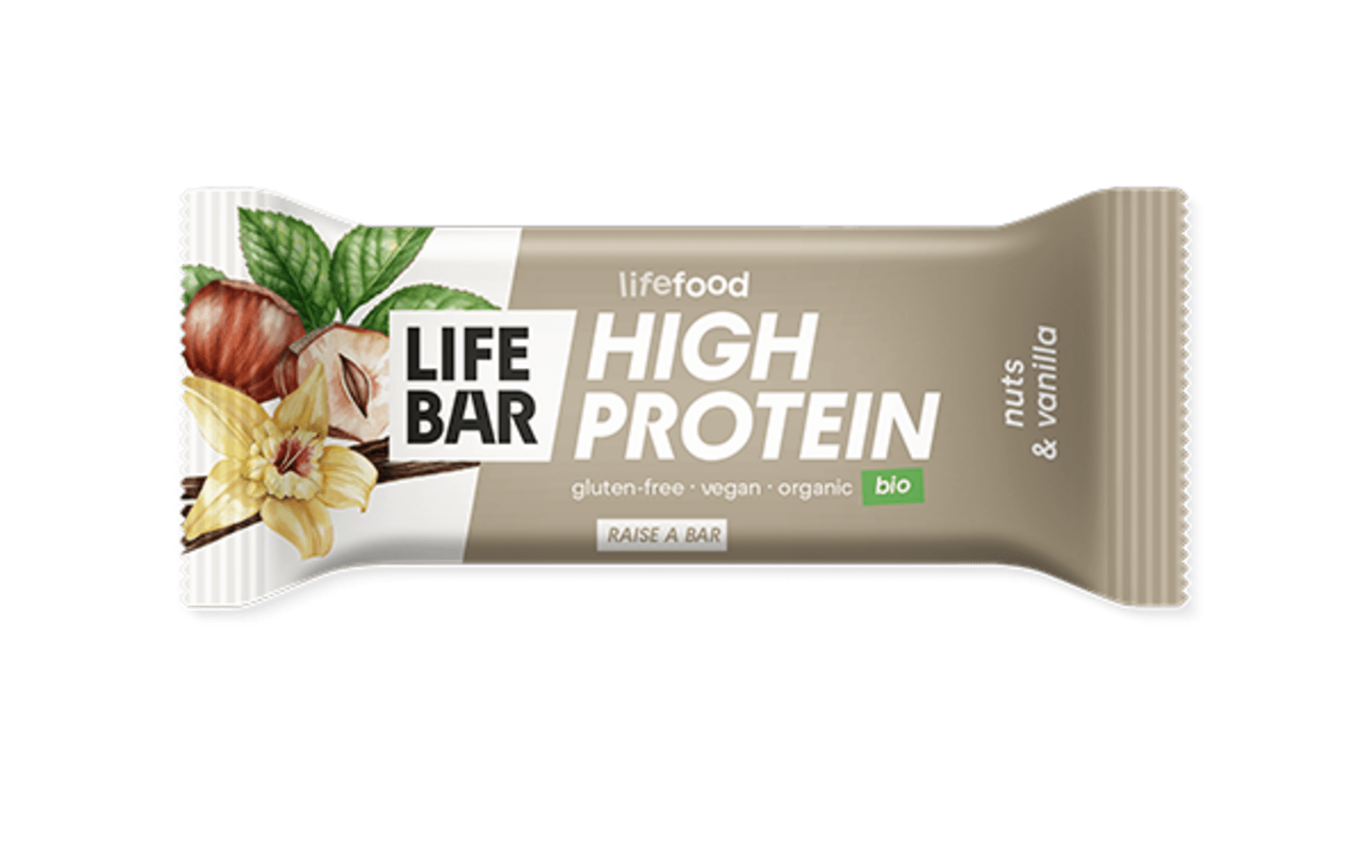Levně Lifebar Protein tyčinka oříšková s vanilkou BIO 40 g