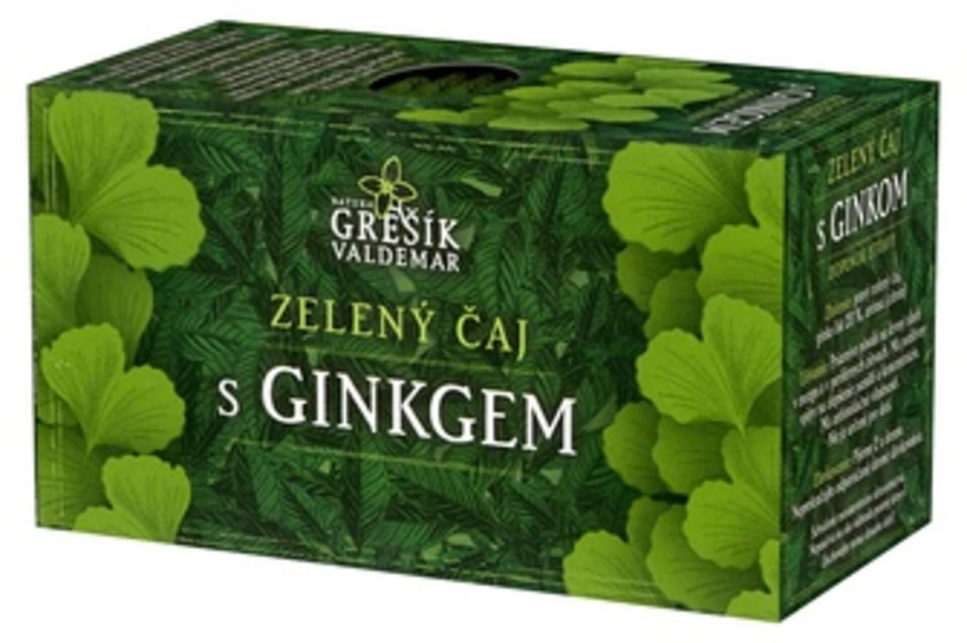 Levně Grešík Zelený čaj s ginkgem 20 sáčků