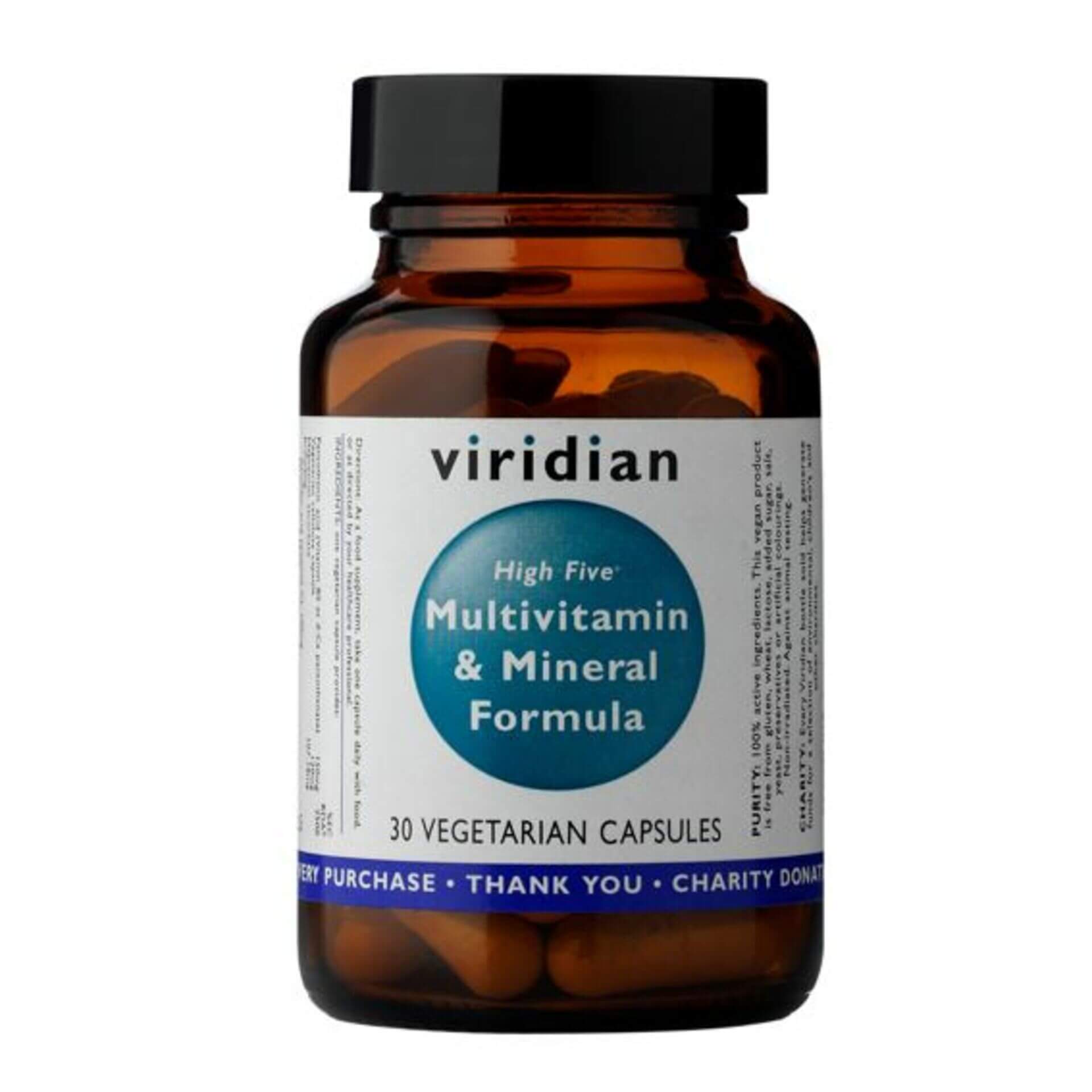 Viridian High five multivitamin and mineral formula 30 tablet
