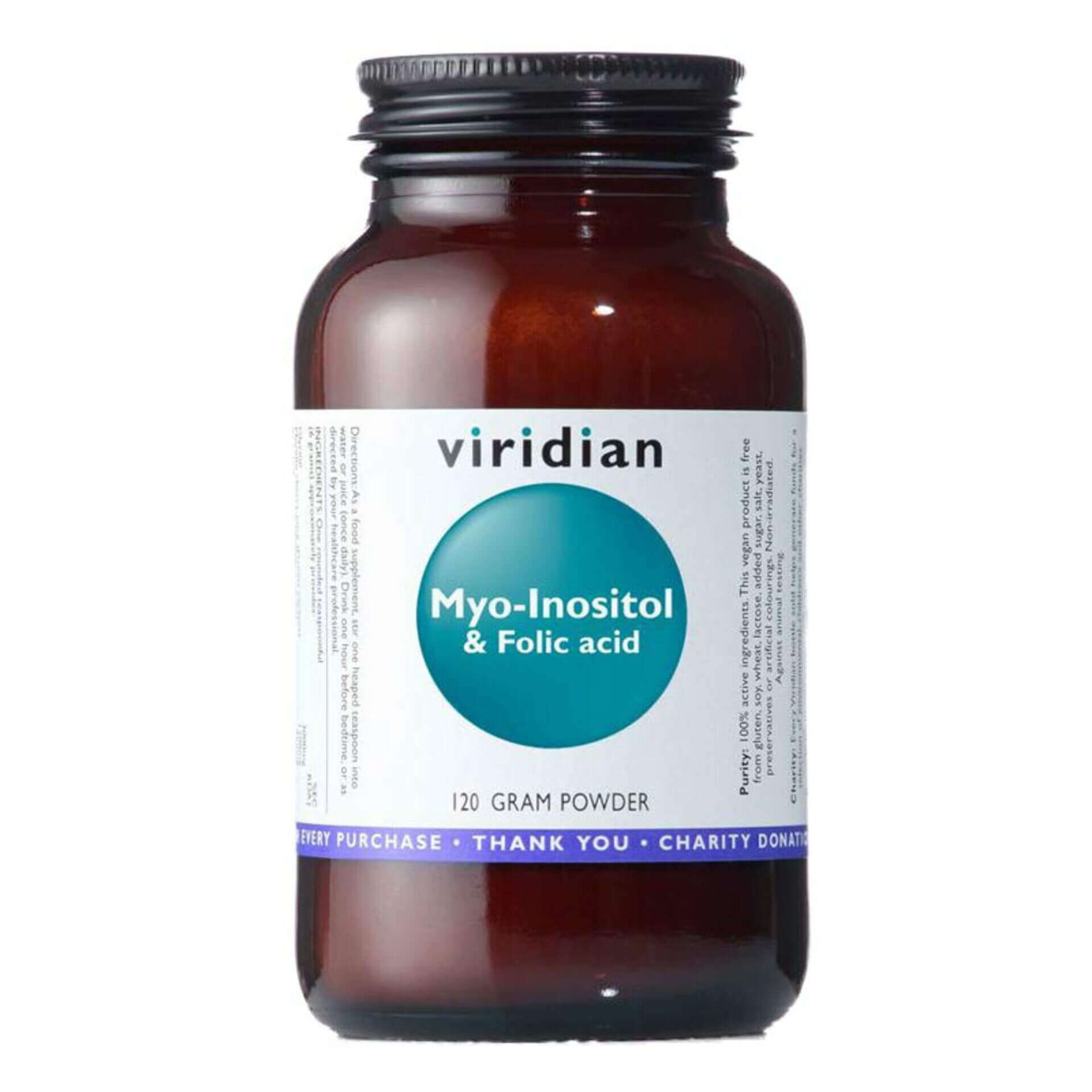 Levně Viridian Myo-Inositol s kyselinou listovou 120 g