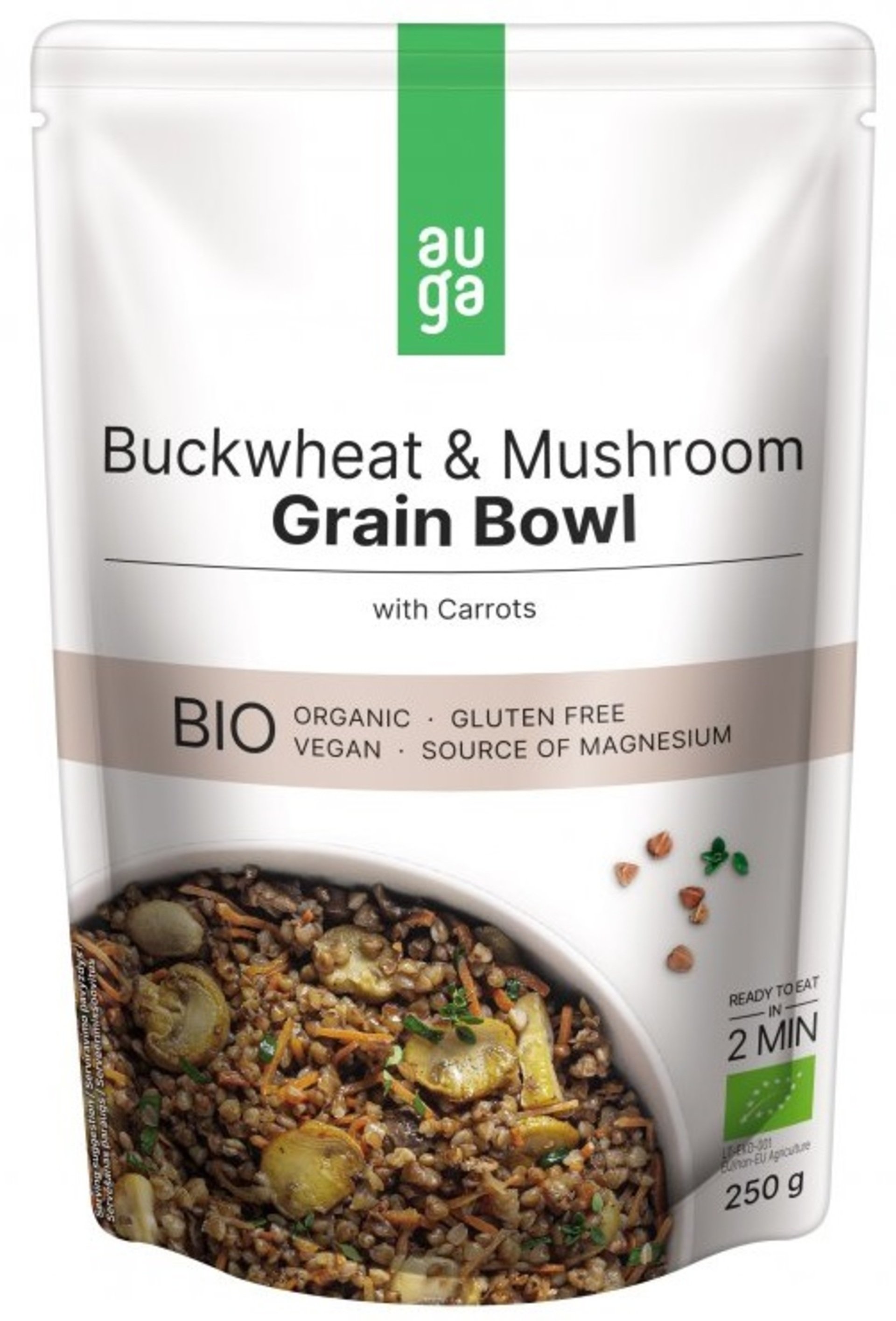 Levně Auga Grain bowl – s pohankou, houbami a mrkví BIO 250 g