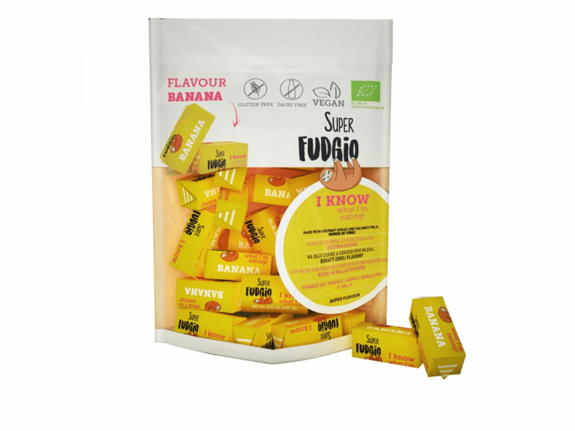 Levně Super Fudgio Veganské karamely – banán BIO 150 g