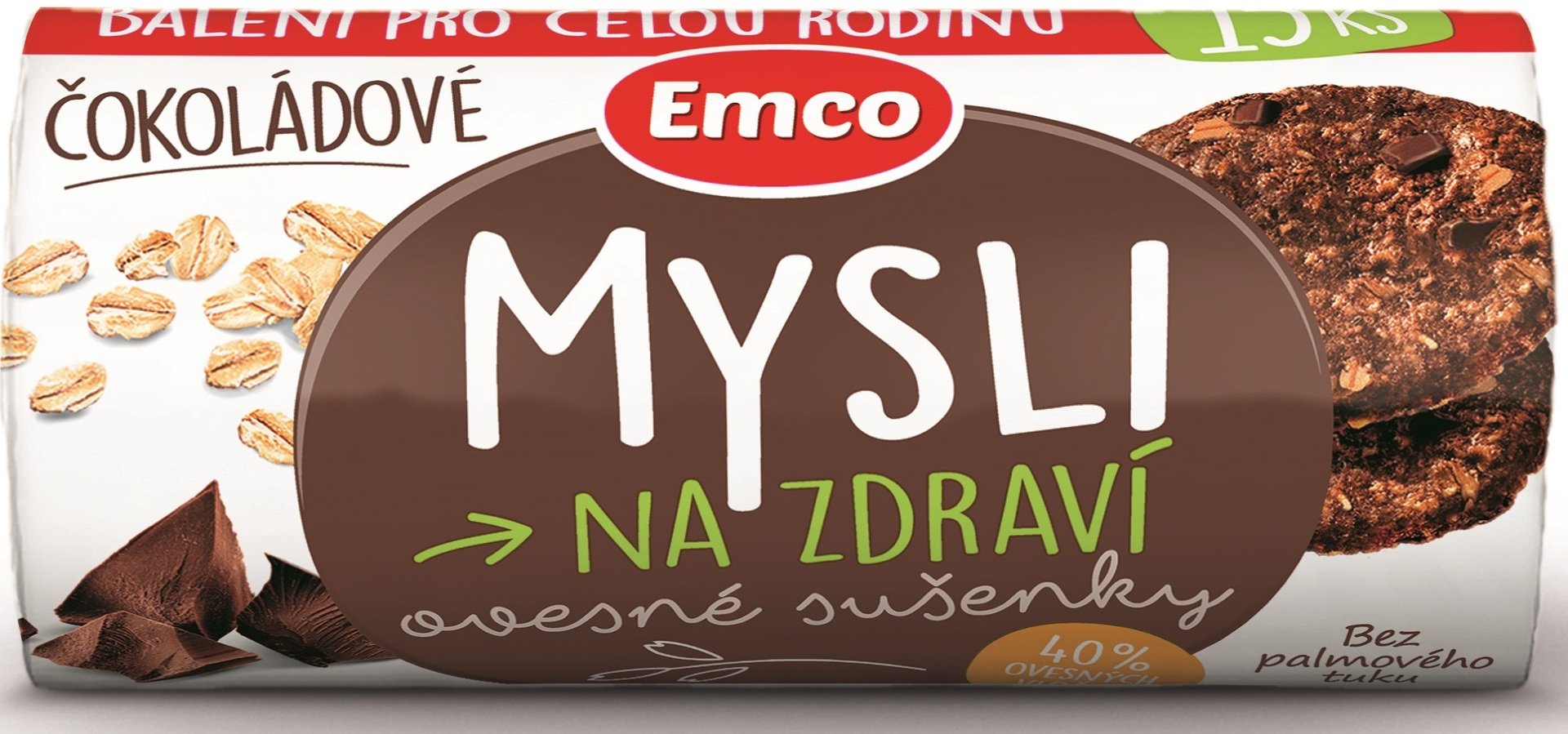 Levně Emco Ovesné sušenky čokoládové 150 g