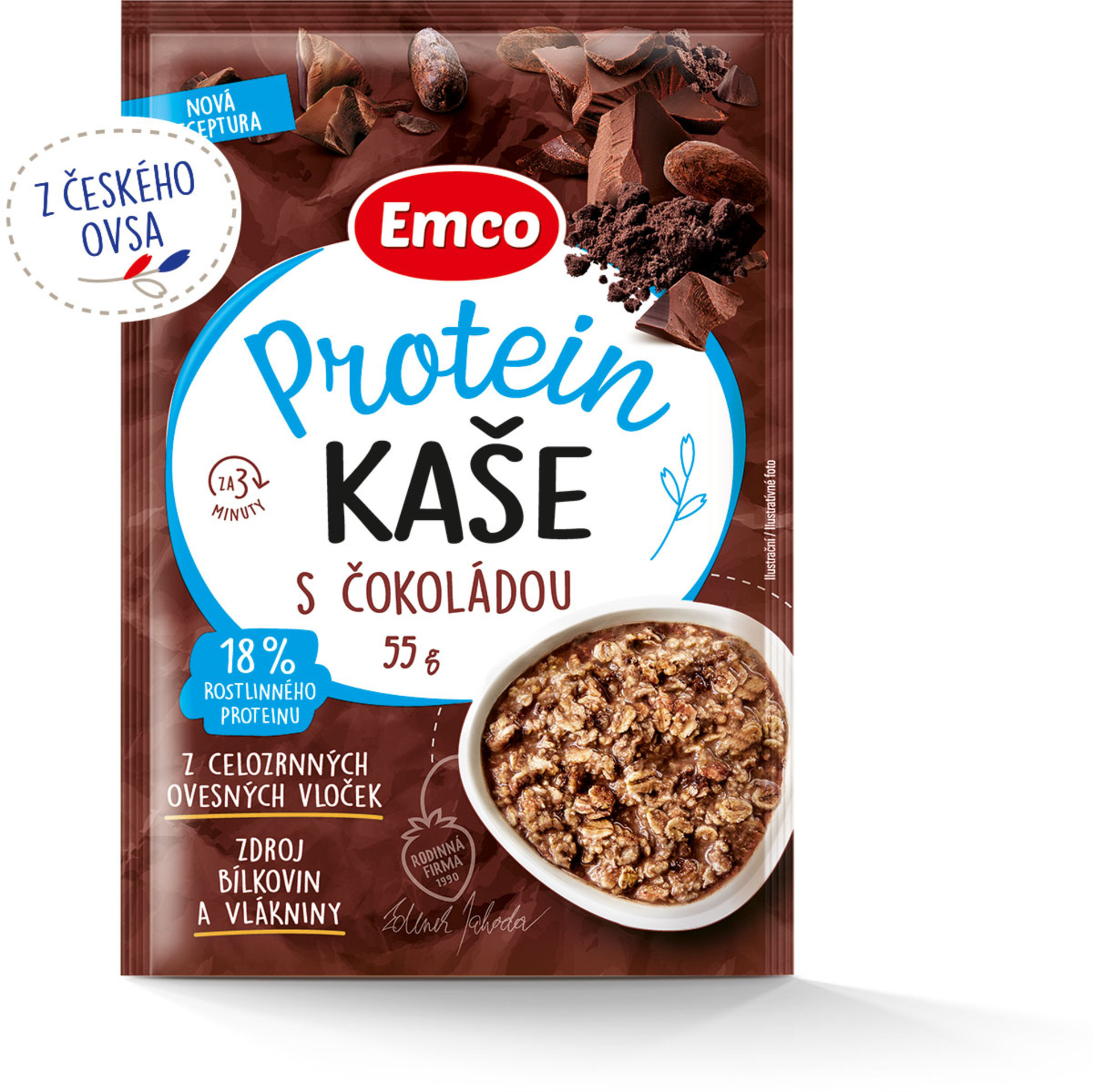 Levně Emco Kaše proteinová s čokoládou 55 g