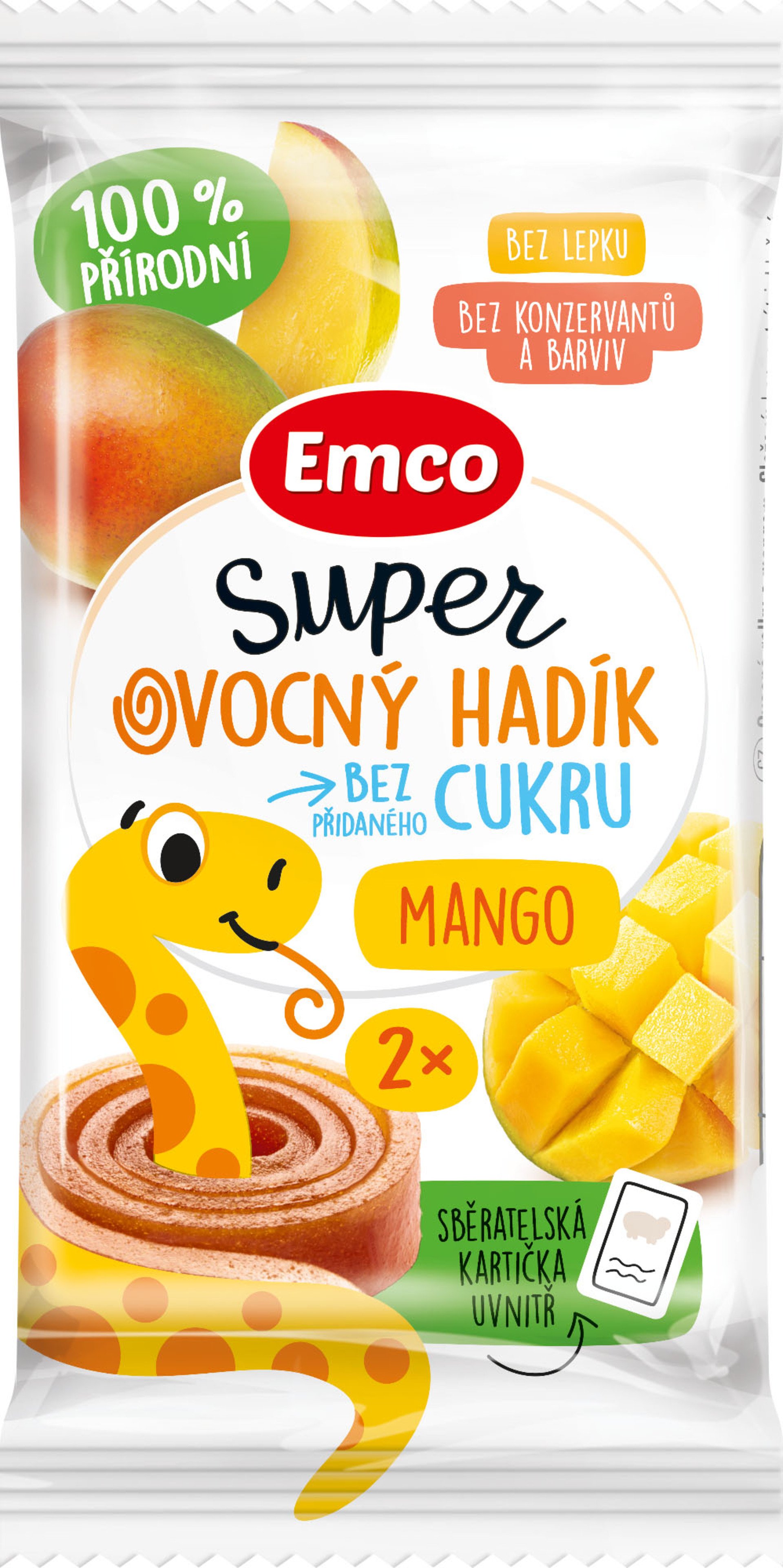 Levně Emco Super ovocný hadík mango 20 g