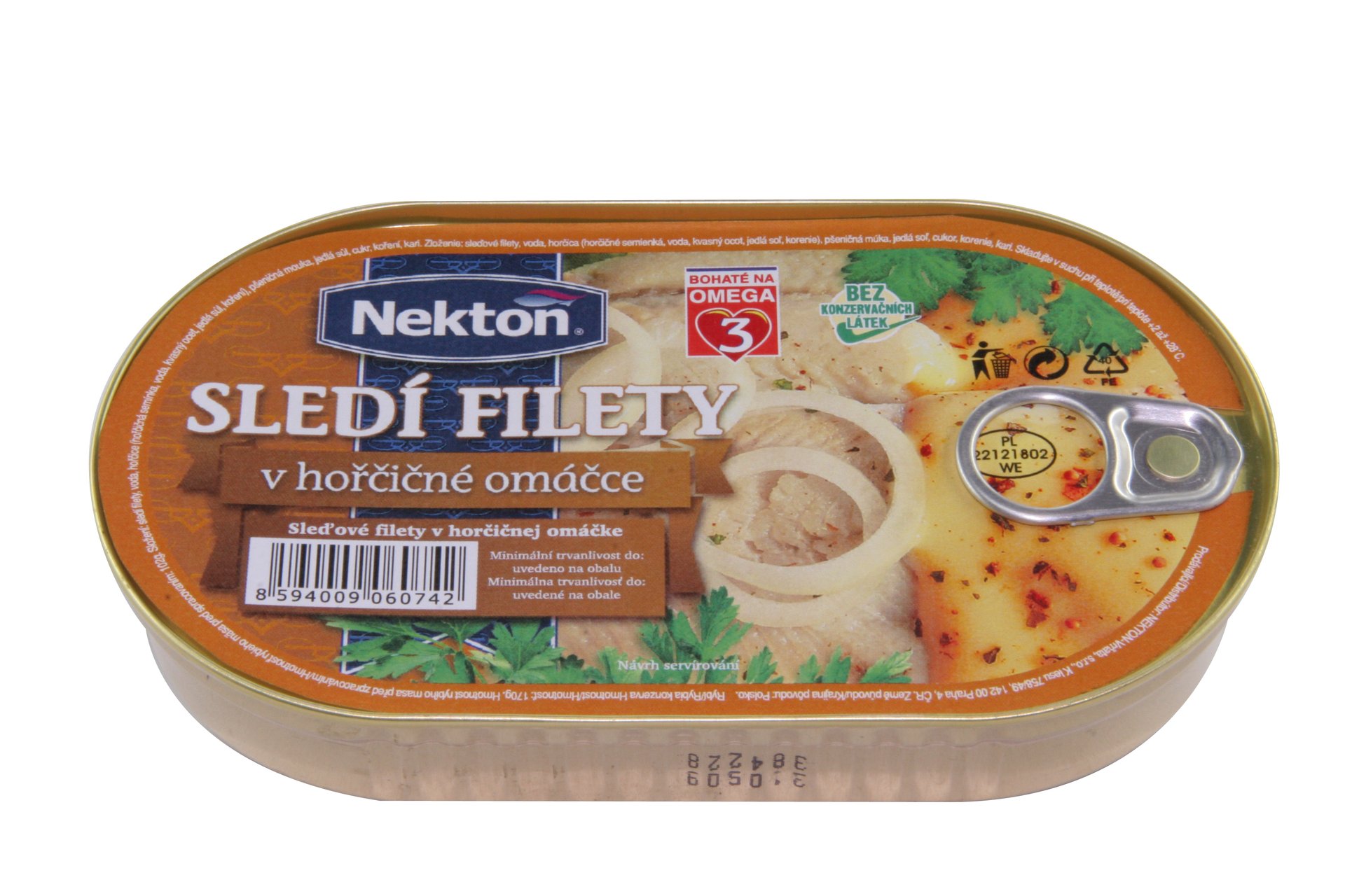 Levně Nekton Sledí filety v hořčičné omáčce 170 g