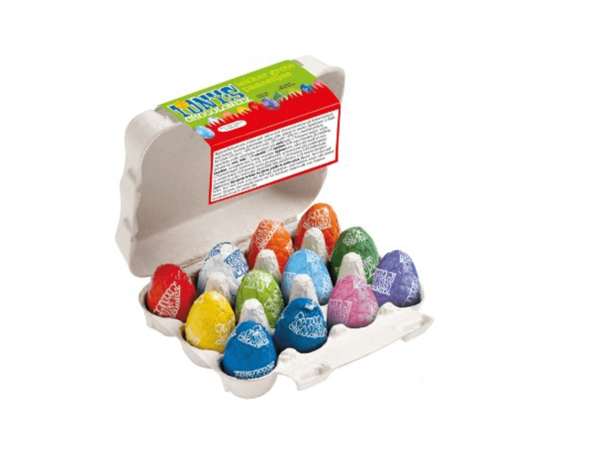 Tony´s Chocolonely Velikonoční vajíčka mix v papírové krabičce 150 g