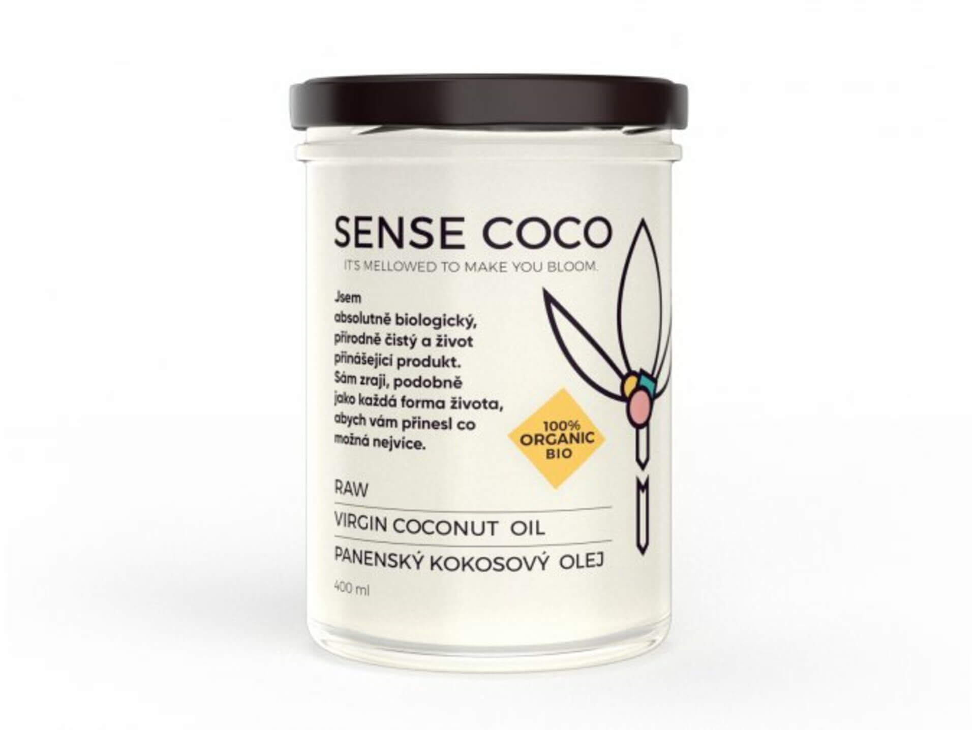 Levně Sense Coco RAW Panenský kokosový olej 400 ml BIO