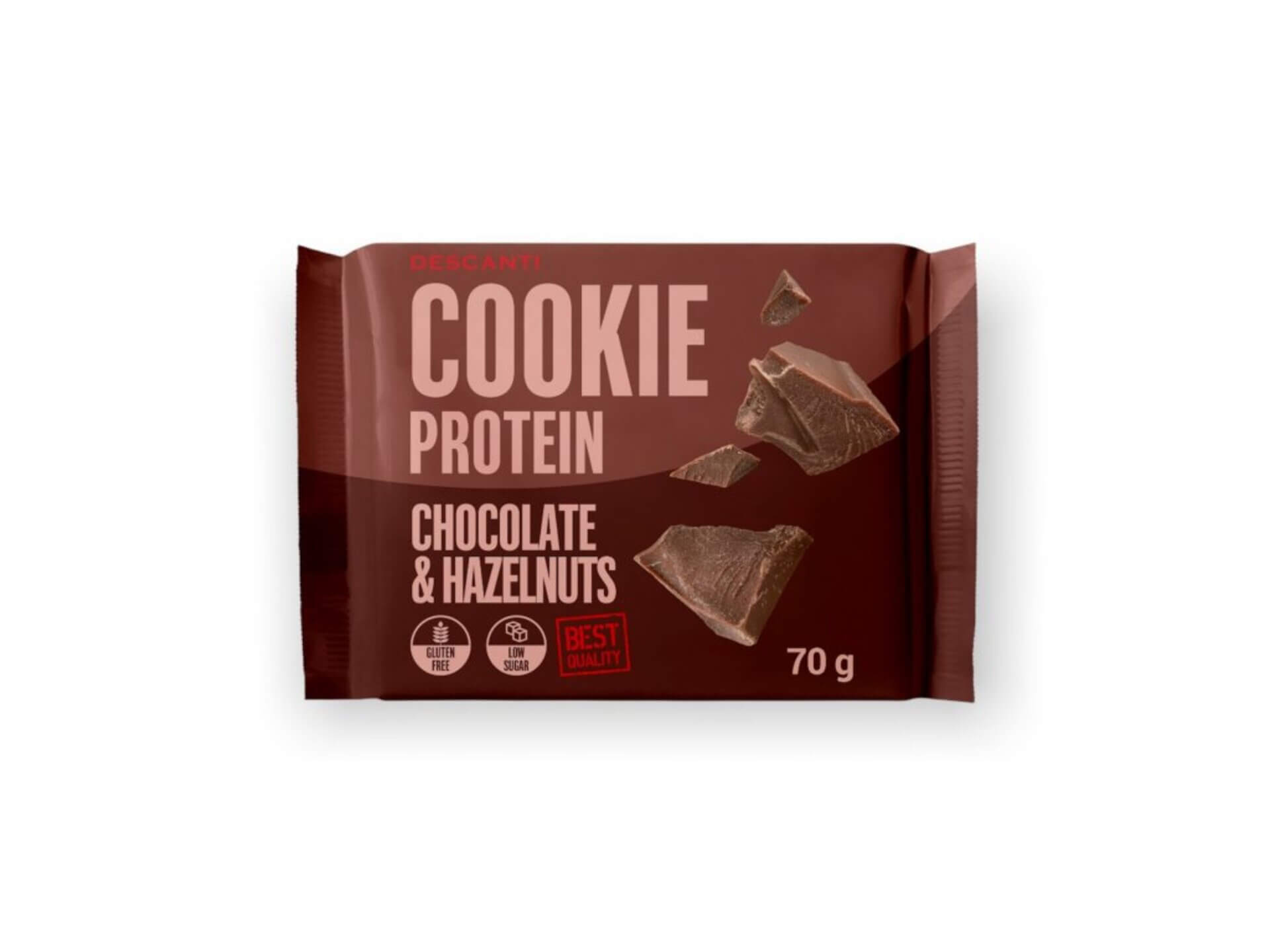 Levně Descanti Cookie protein čokoláda a lískový ořech 70 g