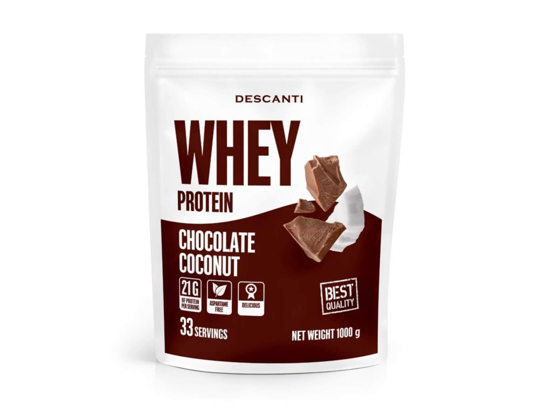 Levně Descanti Whey Protein Čokoláda a kokos 1000 g