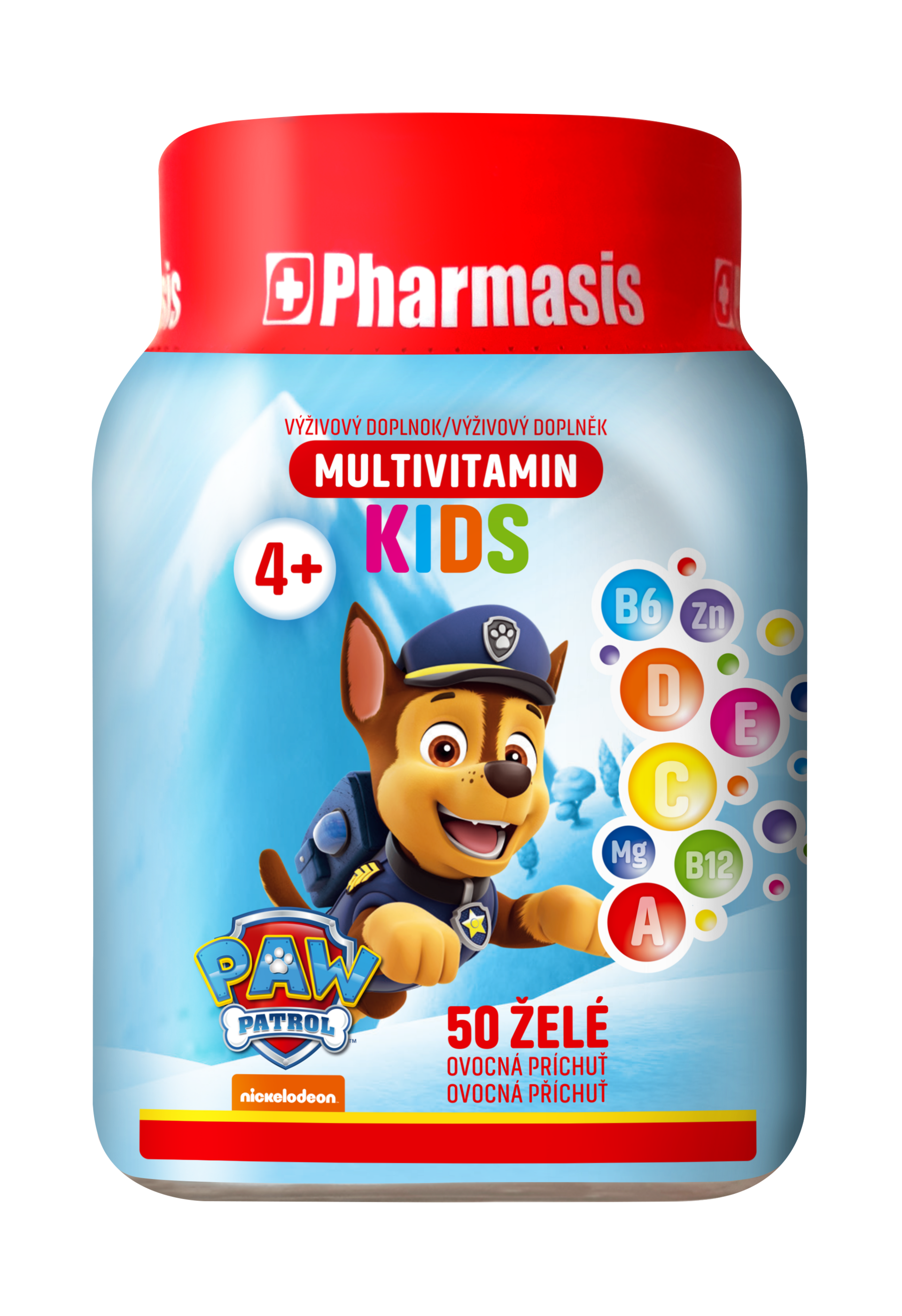 Levně Pharmasis Multivitamínové želé bonbóny pro děti Tlapková patrola modré 250 g