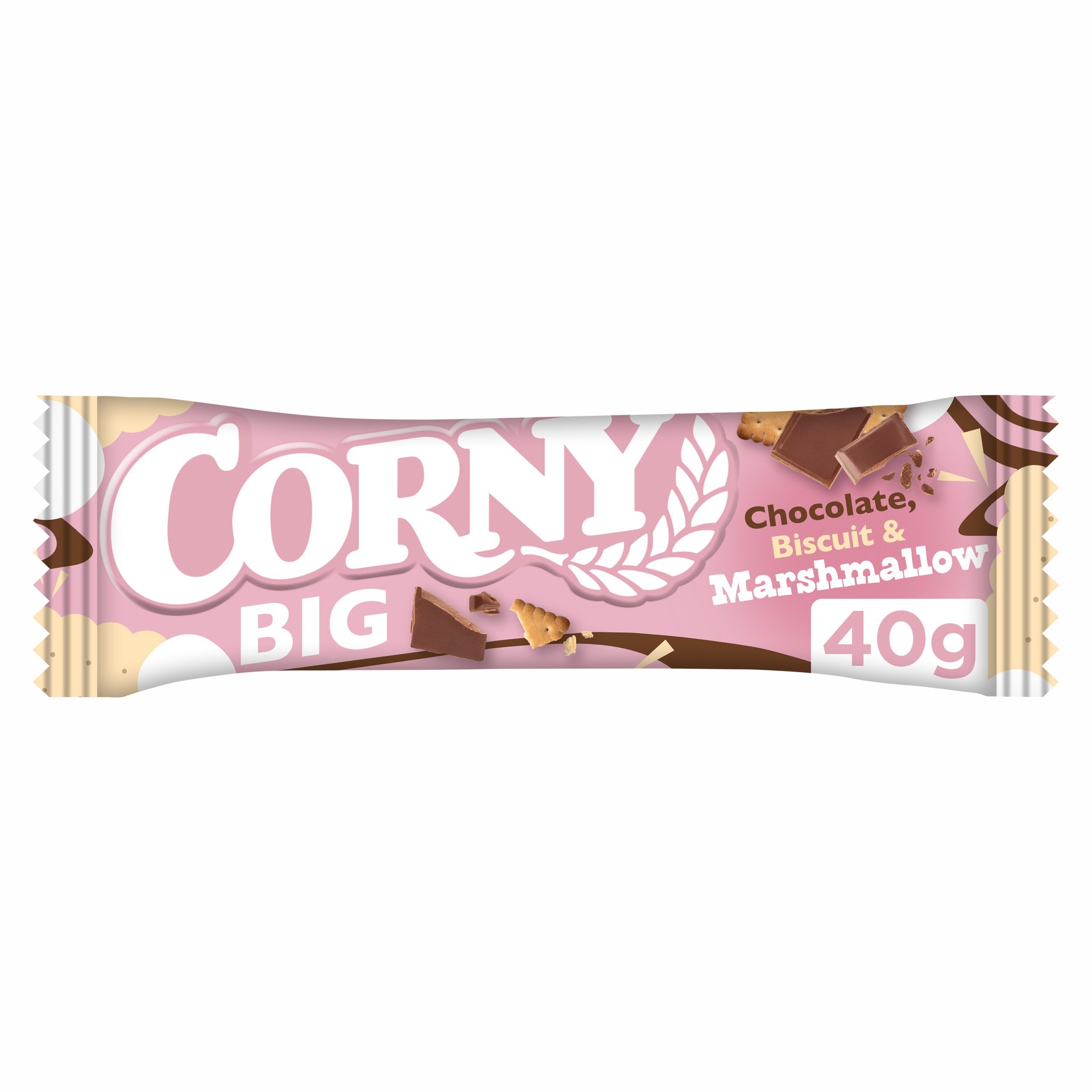 Levně Corny Big cereální tyčinka s marshmallow v mléčné čokoládě 40 g