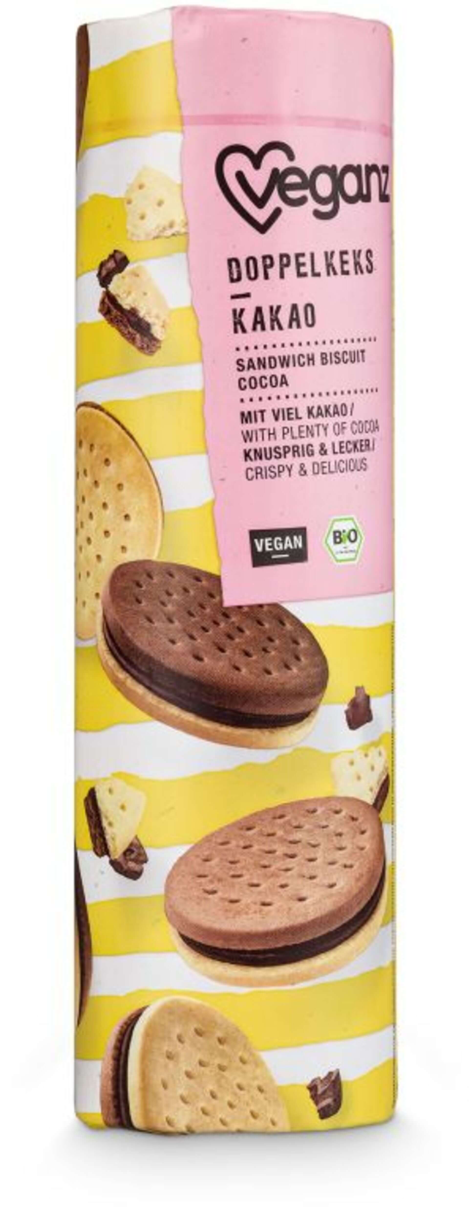 Levně Veganz Dvojité sušenky s kakaovou náplní BIO 400 g