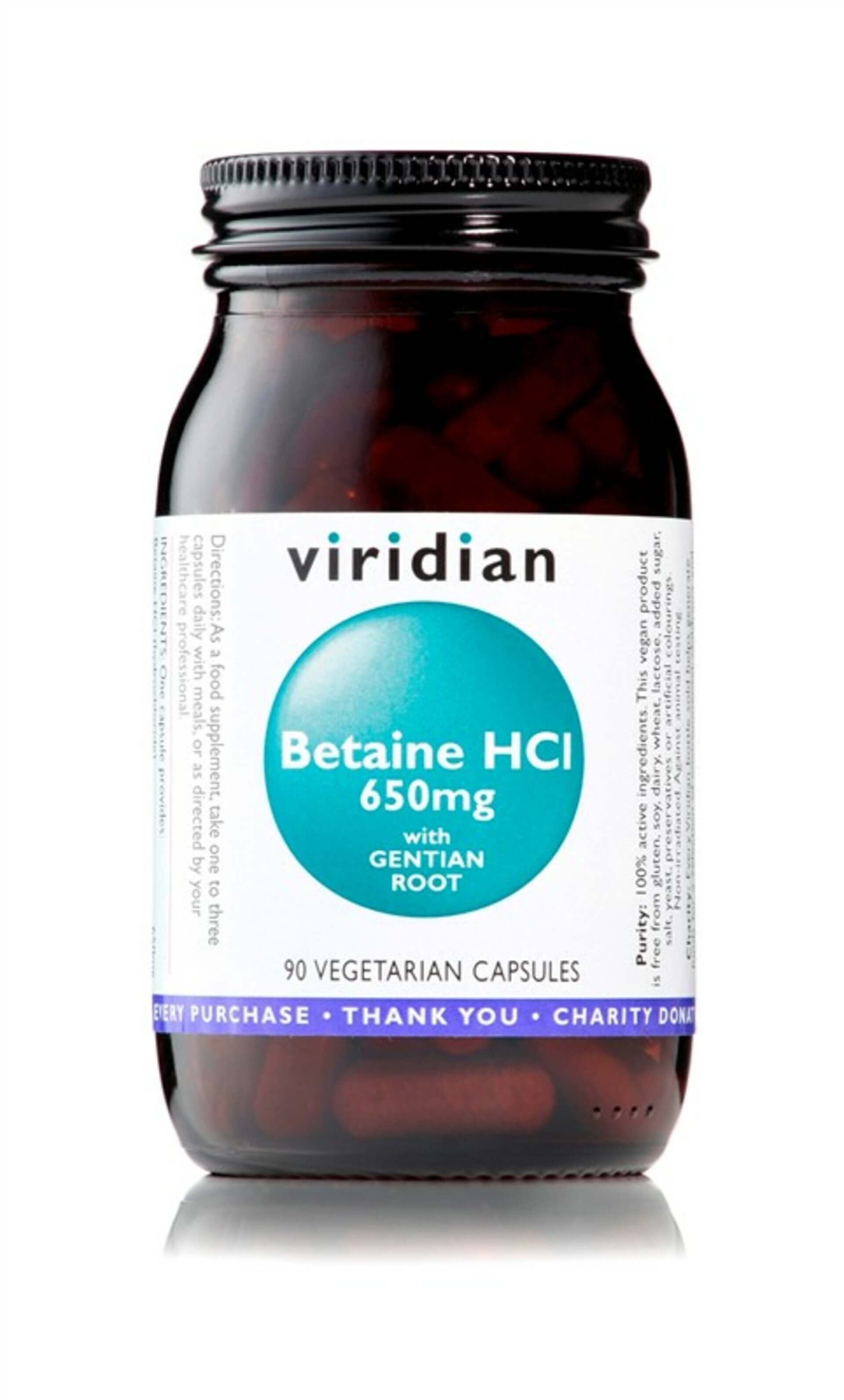 Levně Viridian Betaine HCL 90 kapslí