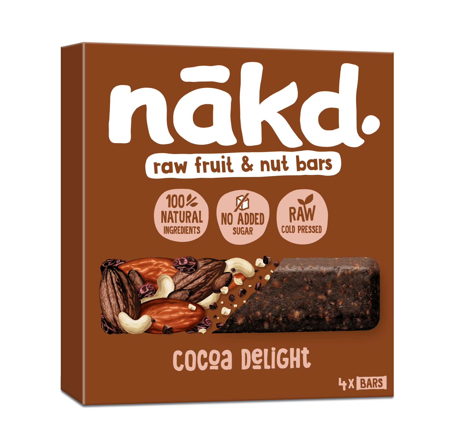 Levně Nakd Cocoa delight 4 x 35 g