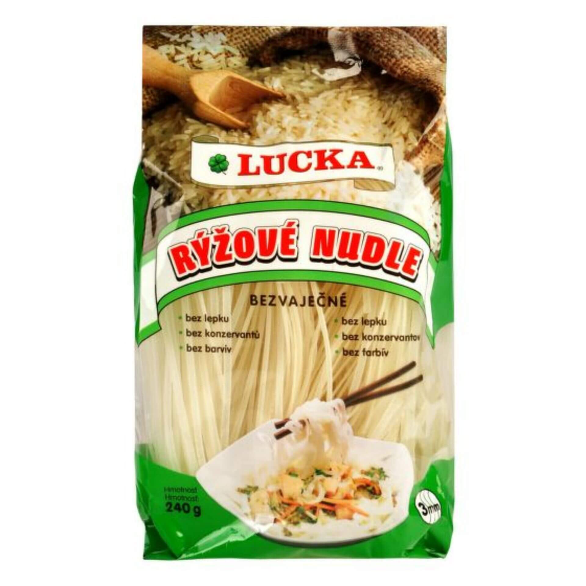 Levně Lucka Těstoviny nudle rýžové 3 mm bezlepkové 240 g