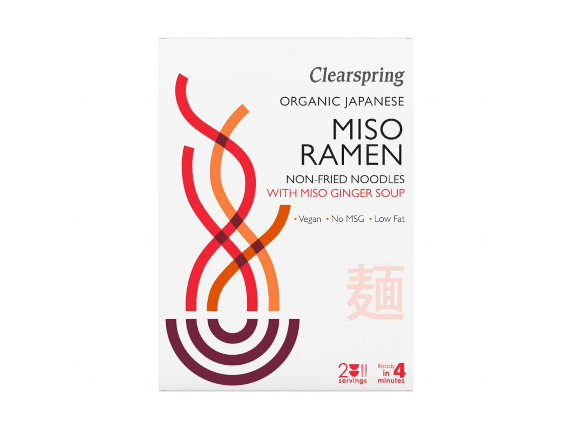 Levně Clearspring Miso Ramen japonská nudlová polévka se zázvorem BIO 2 x 105 g