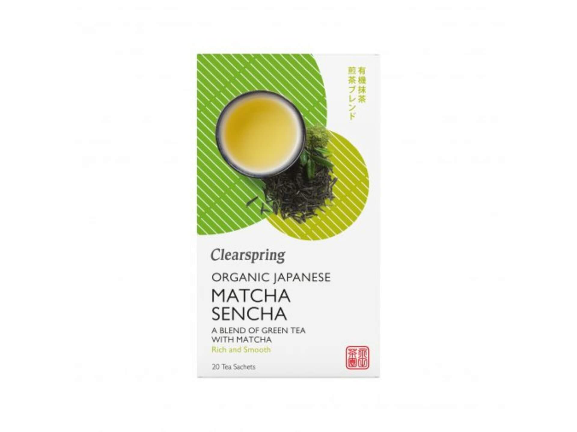 Levně Clearspring Japonský zelený čaj Sencha a Matcha BIO 20 sáčků