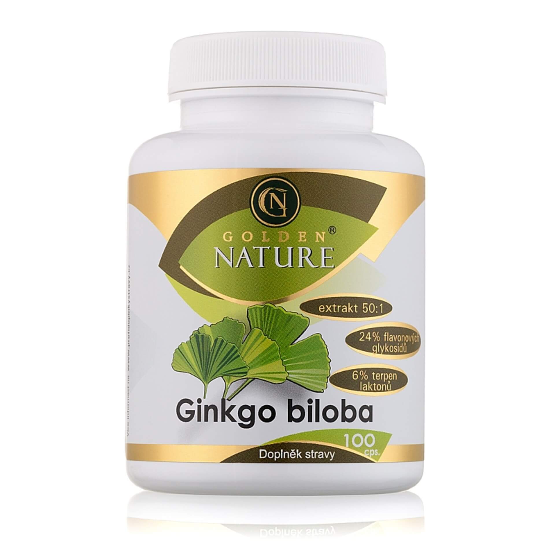 Levně Golden Nature Ginkgo Biloba extrakt 50:1 60mg 100 tablet