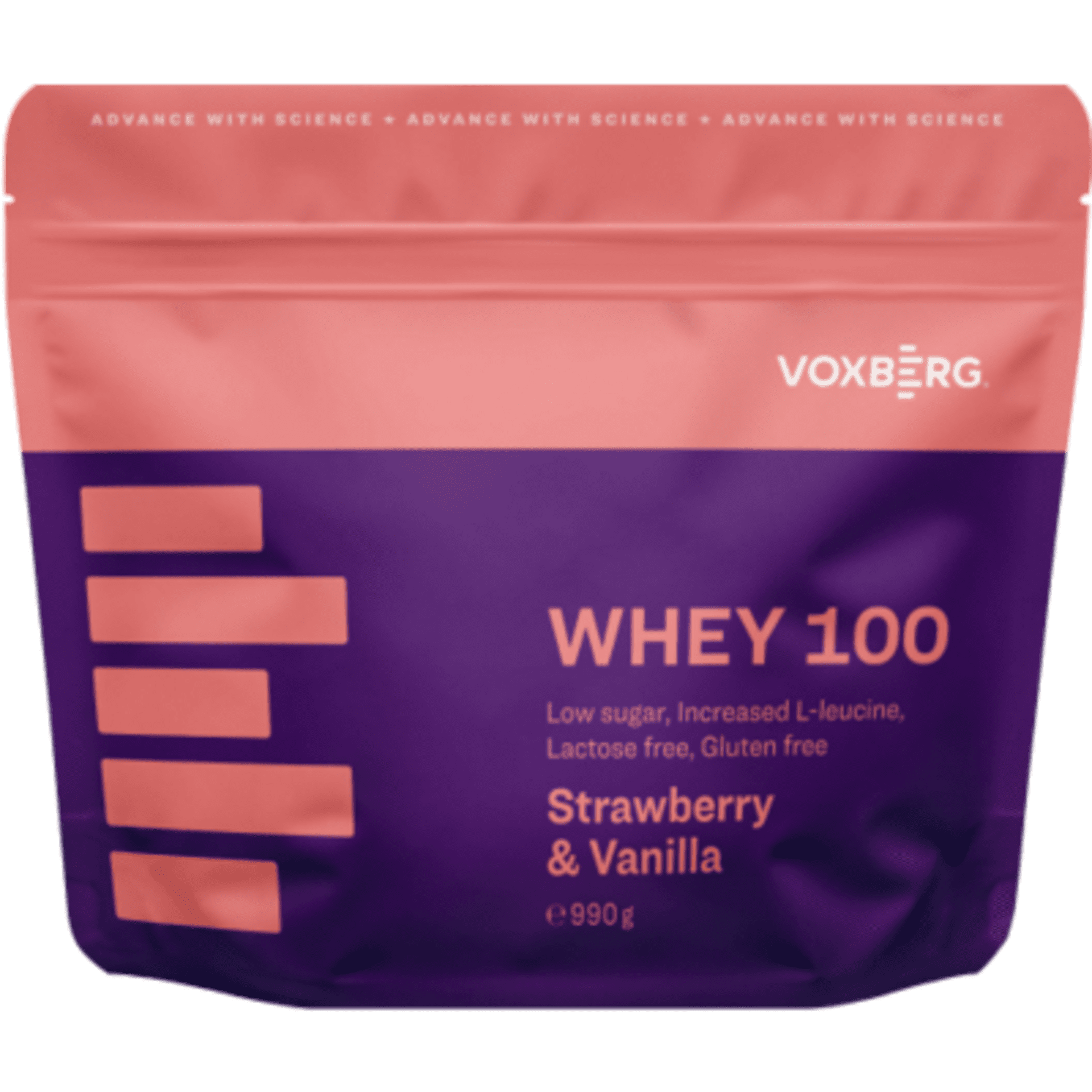 Voxberg Whey Protein 100 jahoda a vanilka 990 g