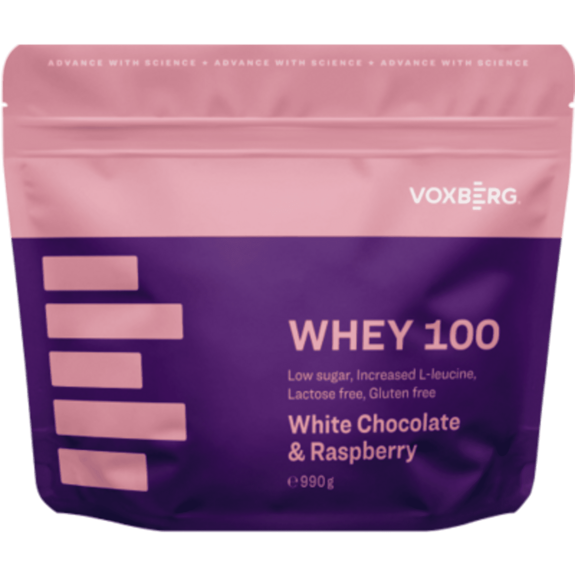 Voxberg Whey Protein 100 bílá čokoláda s malinou 990 g