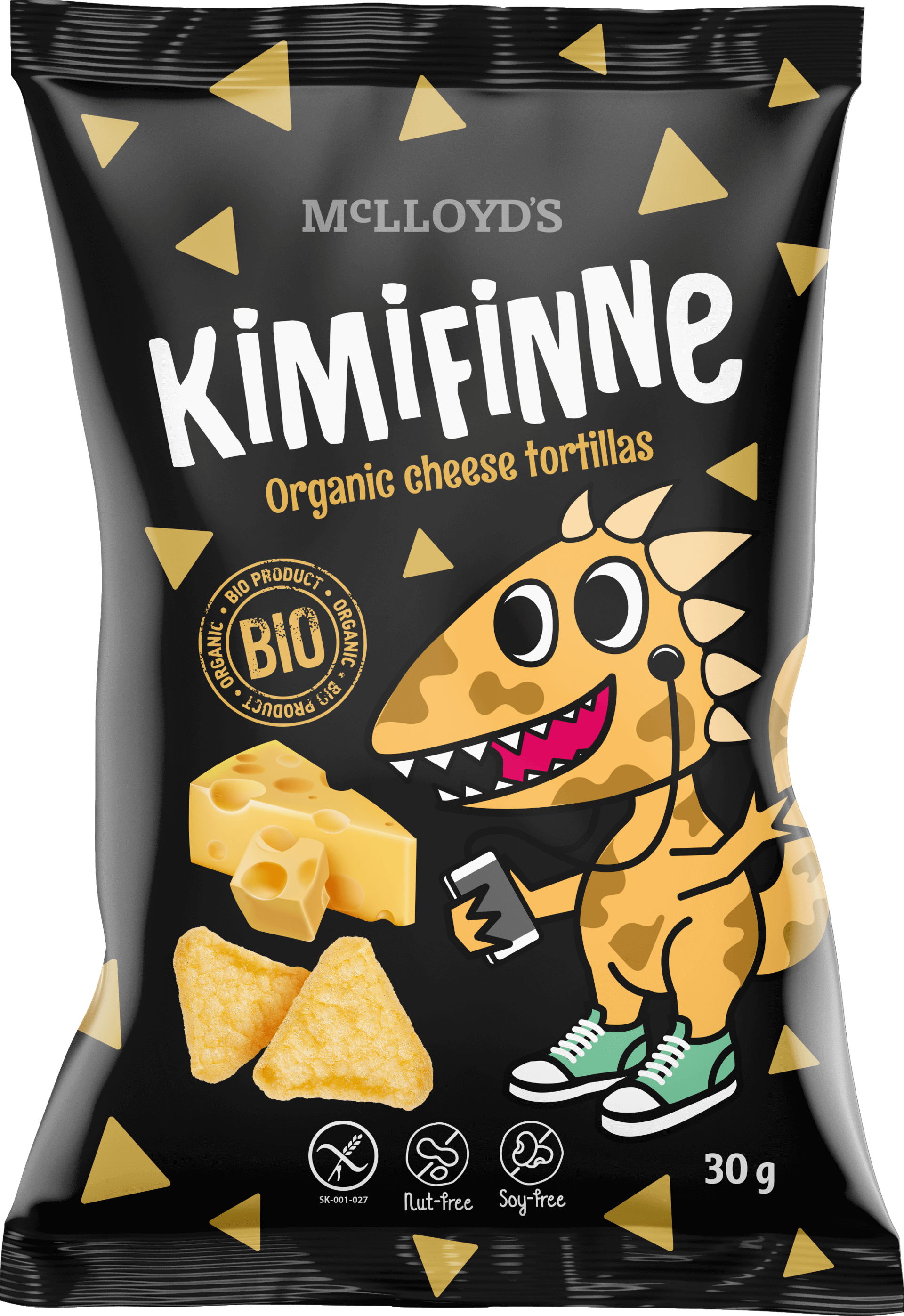 Levně Kimifinne Snack sýrové tortilly BIO 30 g
