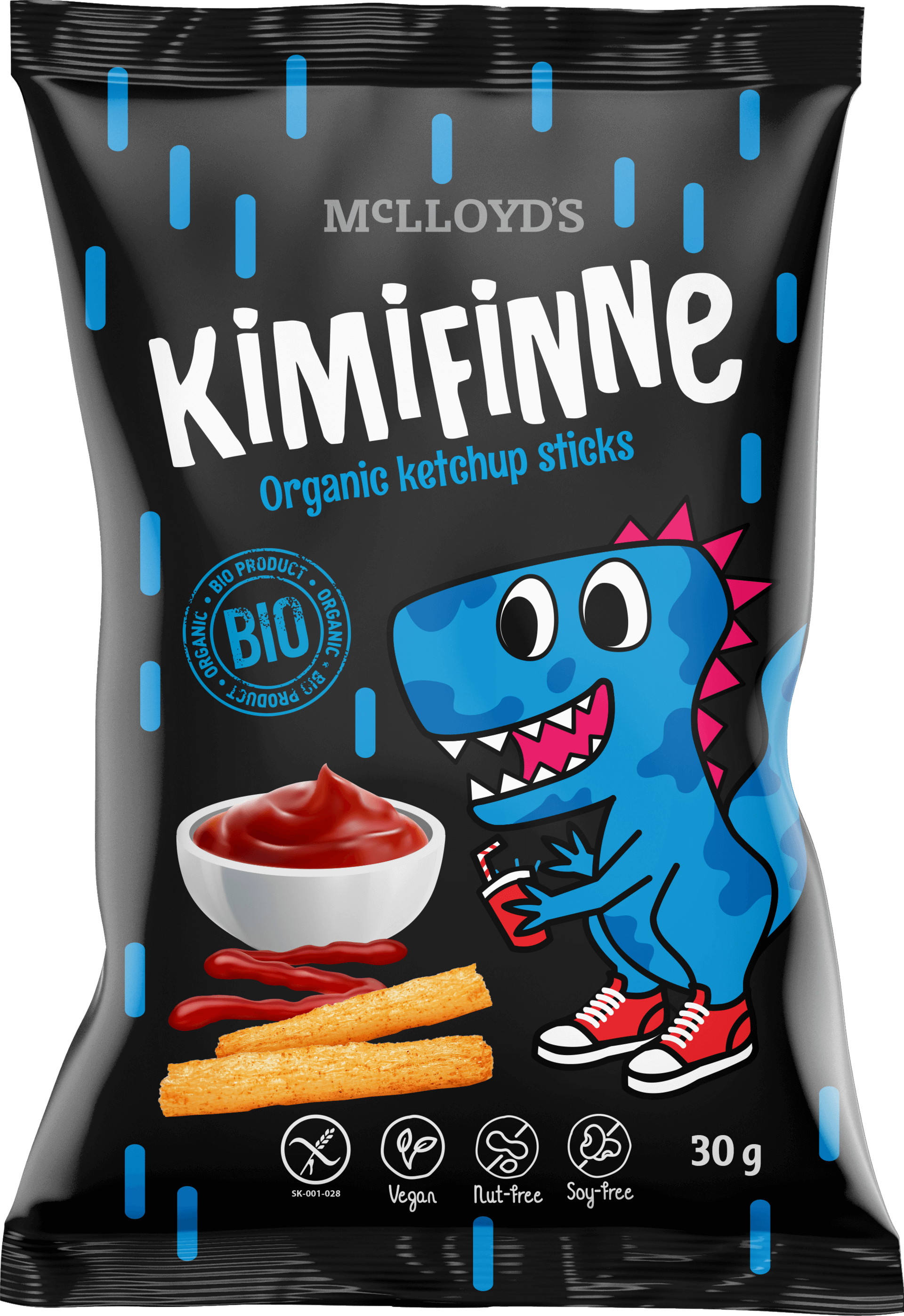 Kimifinne Snack tyčinky s kečupem BIO 30 g