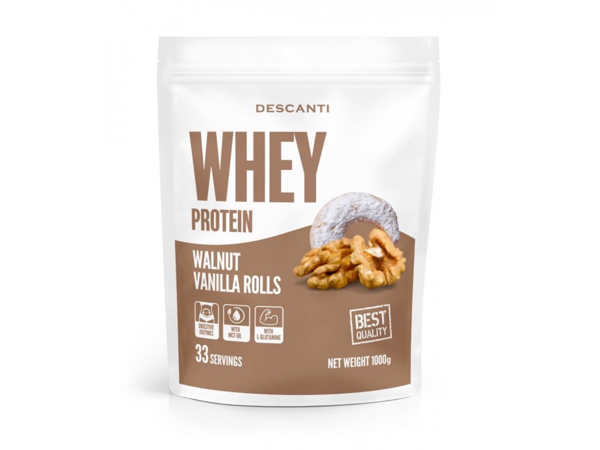 Descanti Whey protein Walnut Vanilla Rolls 1000 g