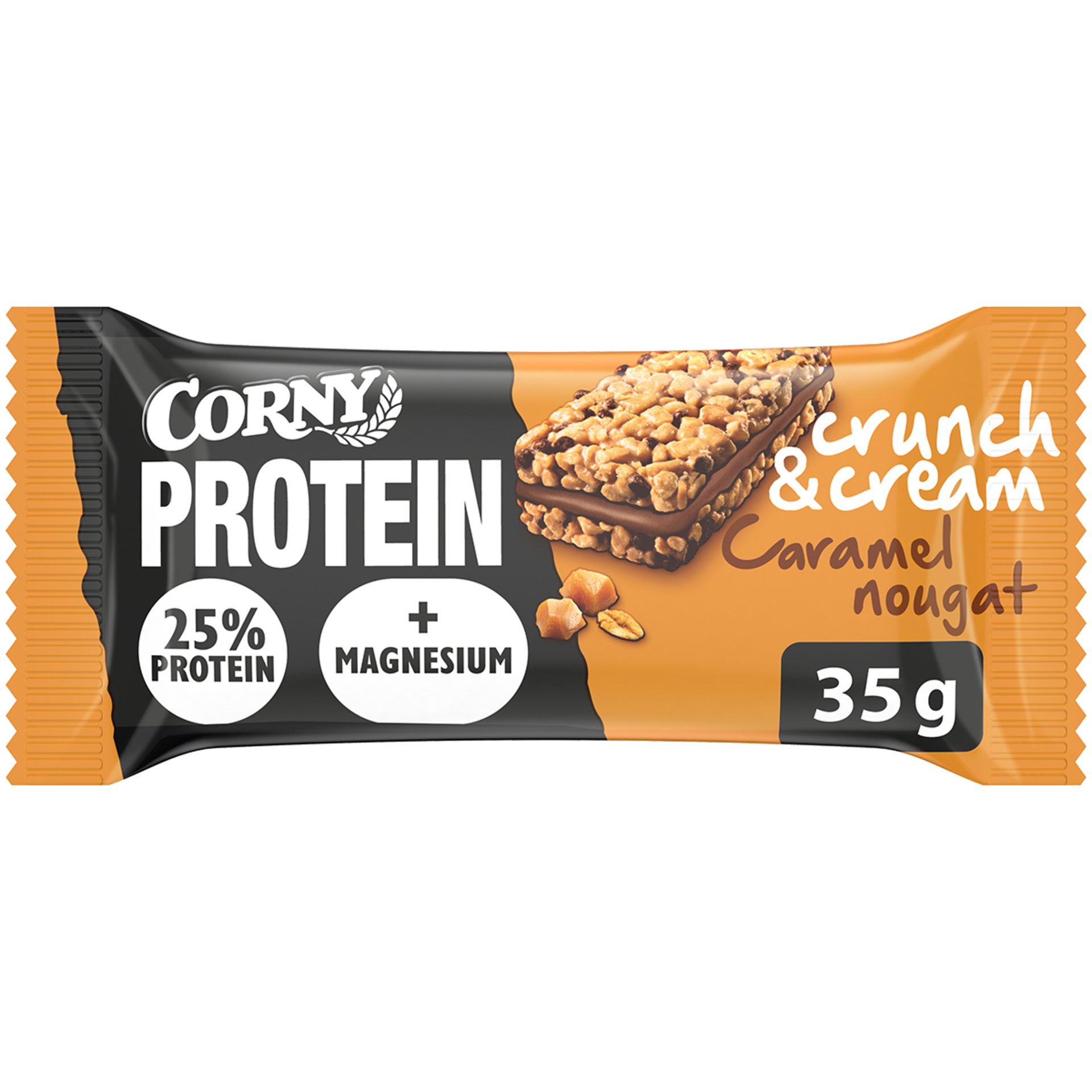Levně Corny Protein tyčinka s karamelem a nugátem 35 g