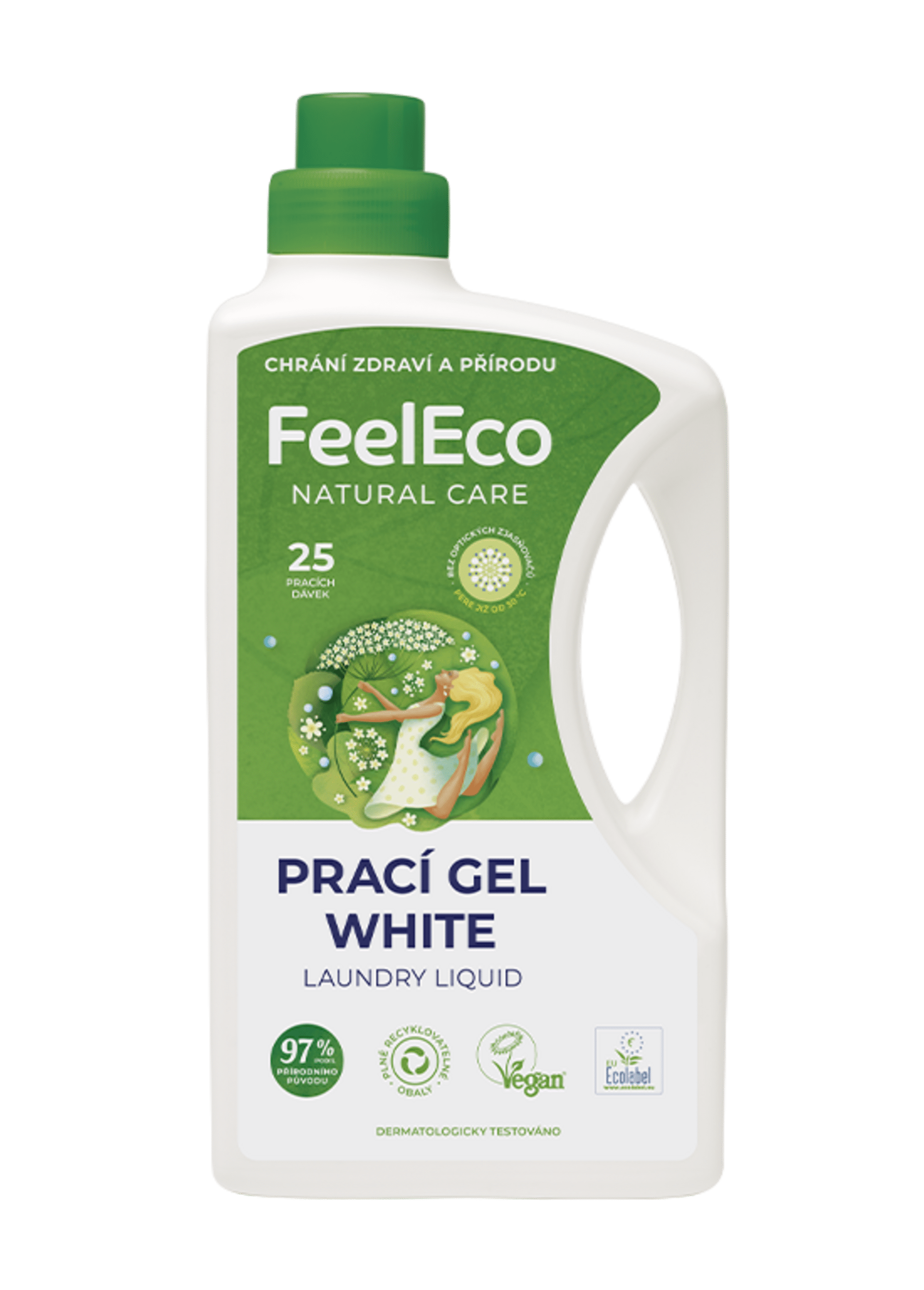 Levně Feel Eco Prací gel White 1,5 l