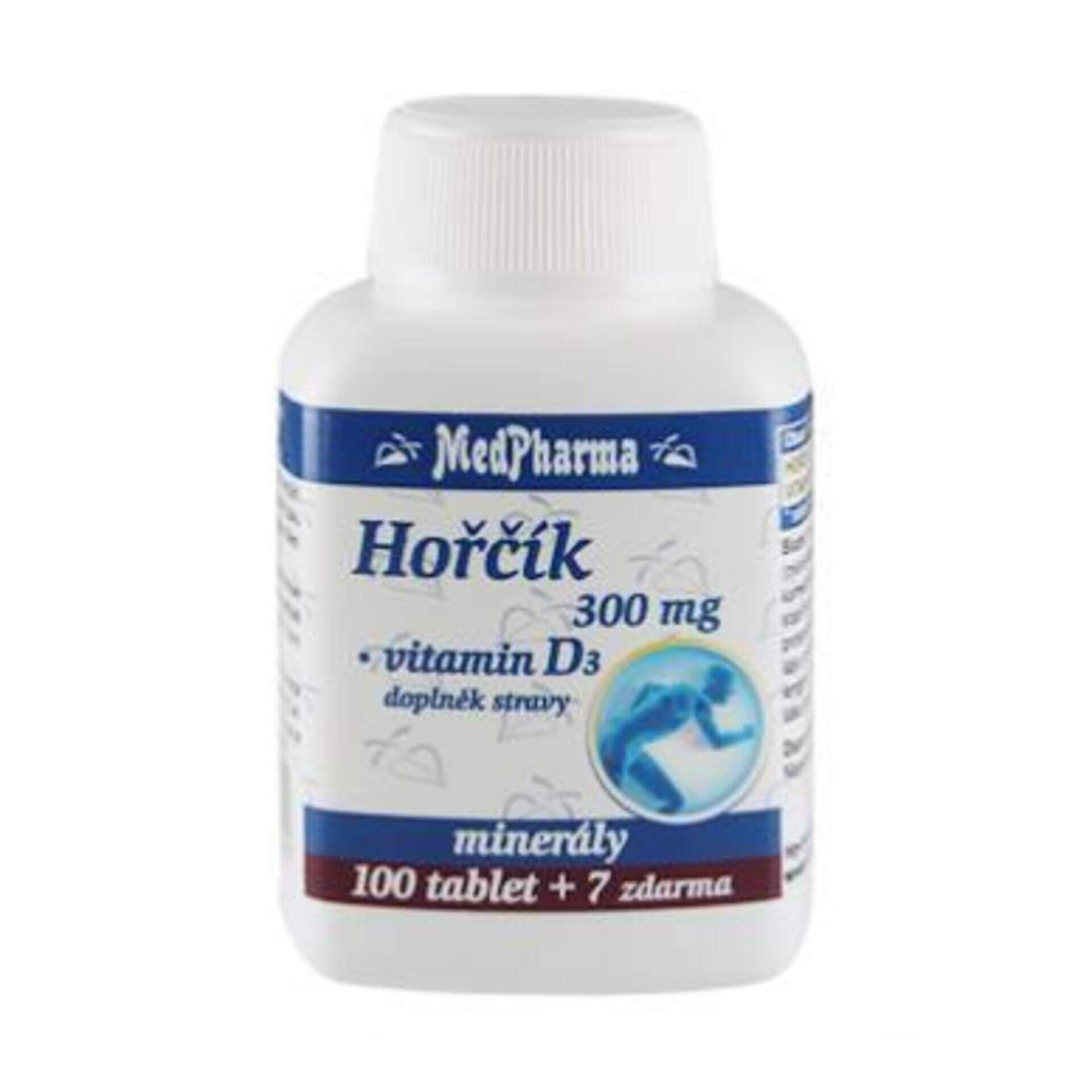Levně MedPharma Hořčík 300 mg + vitamin D3 107 tablet
