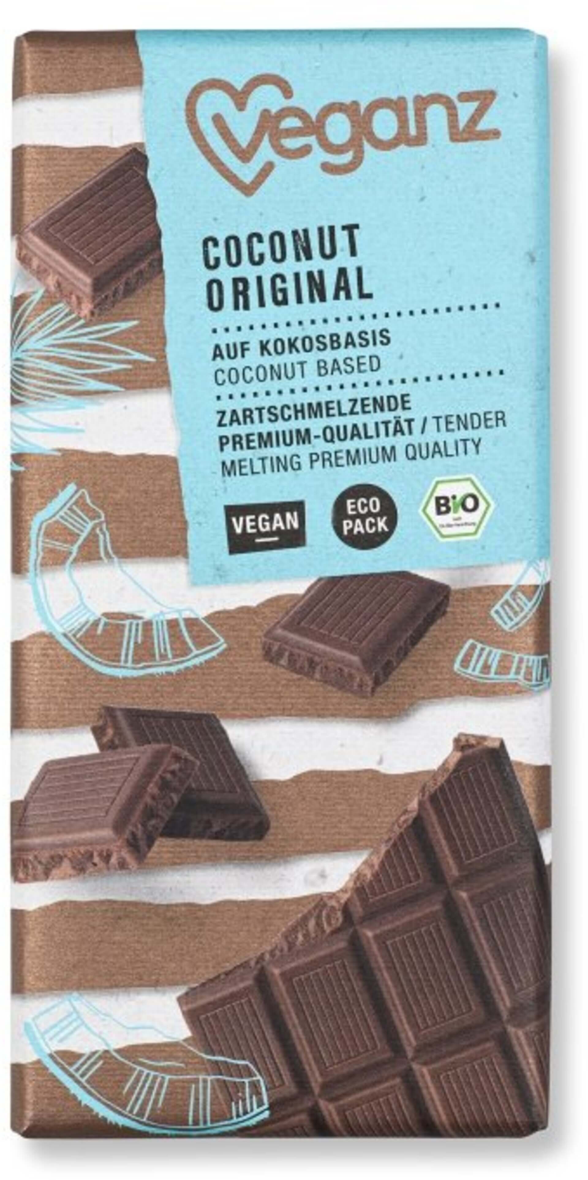 Levně Veganz Kokosová čokoláda original BIO 80 g