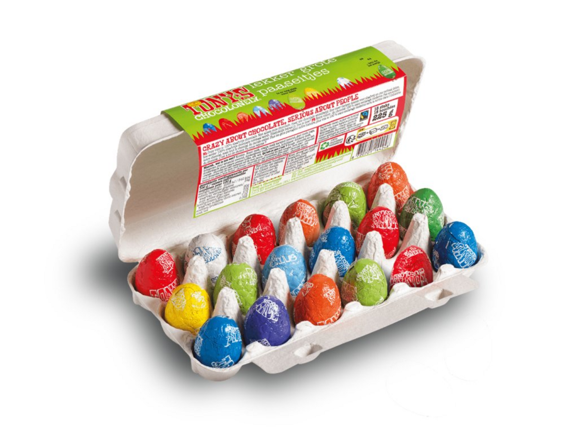 Levně Tony´s Chocolonely Velikonoční vajíčka mix 18 ks 225 g