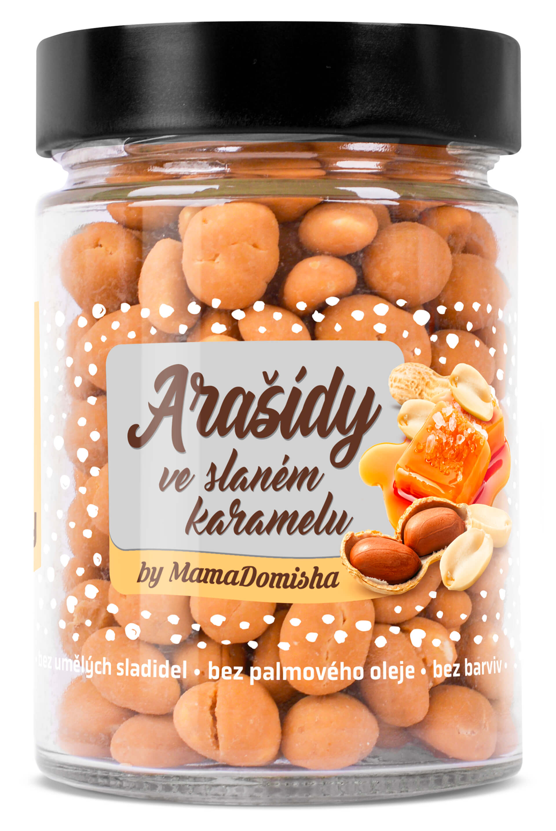 Levně GRIZLY Arašídy ve Slaném karamelu by @mamadomisha 200 g