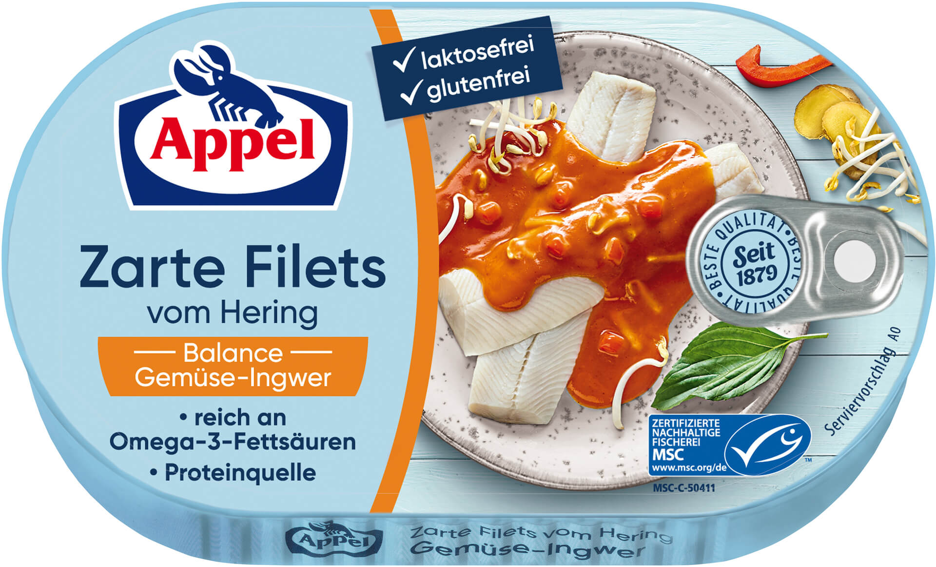 Levně Appel Filety sleďové ve sladko - kyselé omáčce se zázvorem 200 g