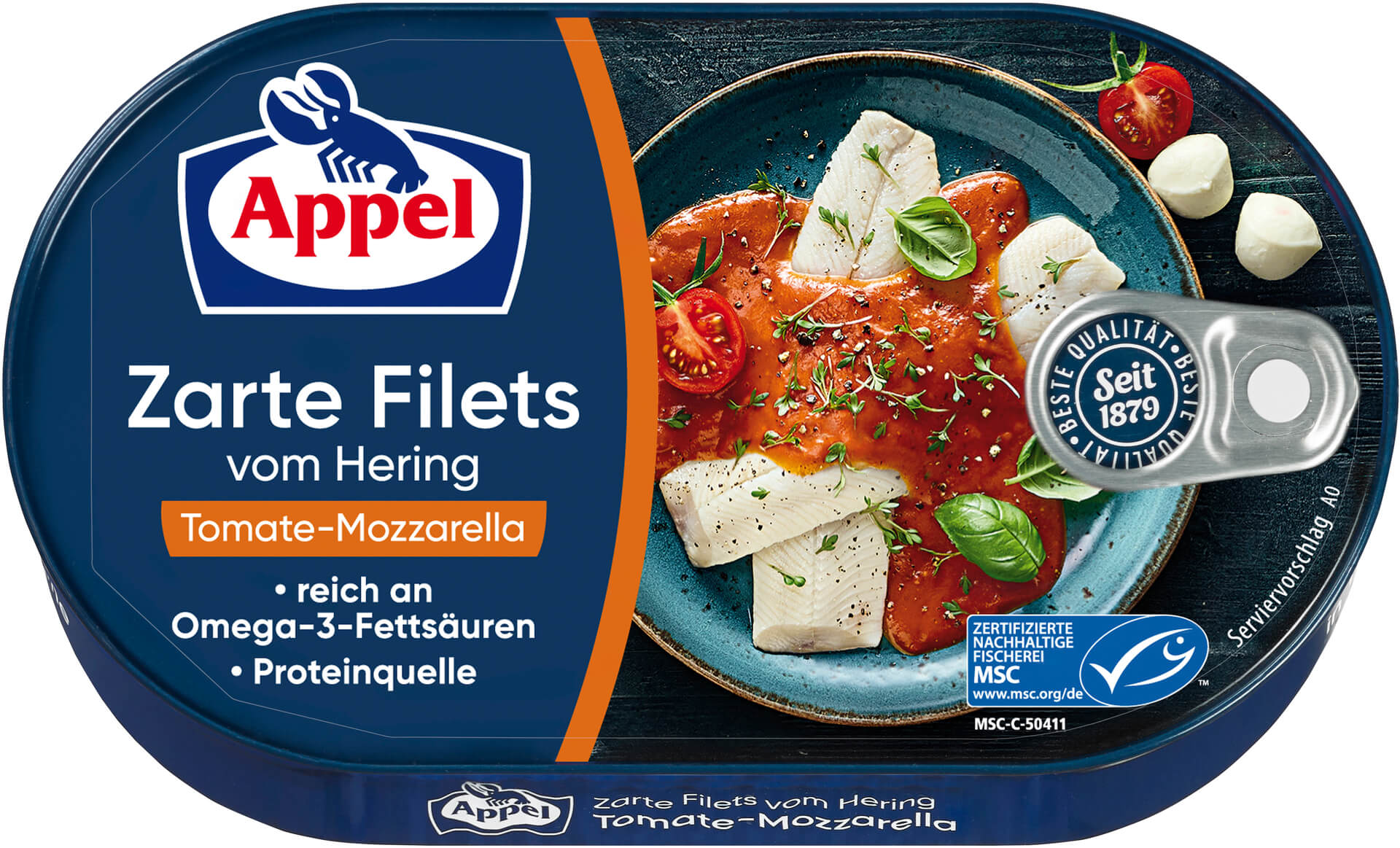Levně Appel Filety sleďové v rajčatovo - mozzarelové omáčce 200 g