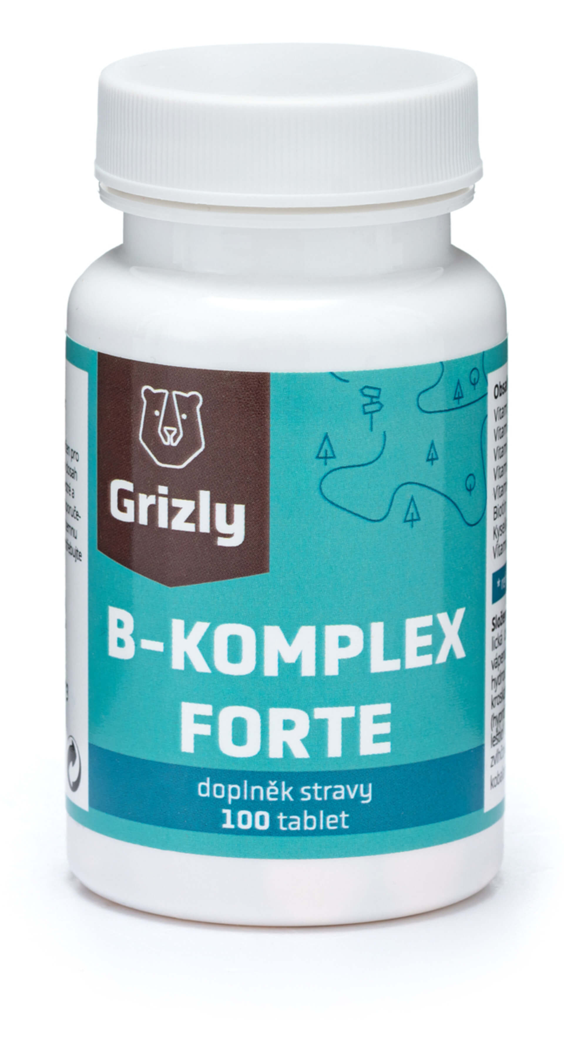 Levně GRIZLY B-komplex Forte 100 tablet
