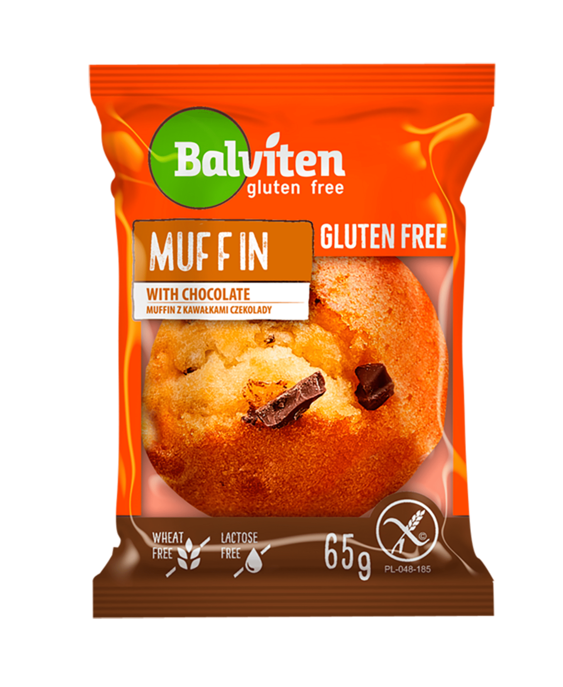 Levně Balviten Muffin světlý s kousky čokolády bez lepku 65 g