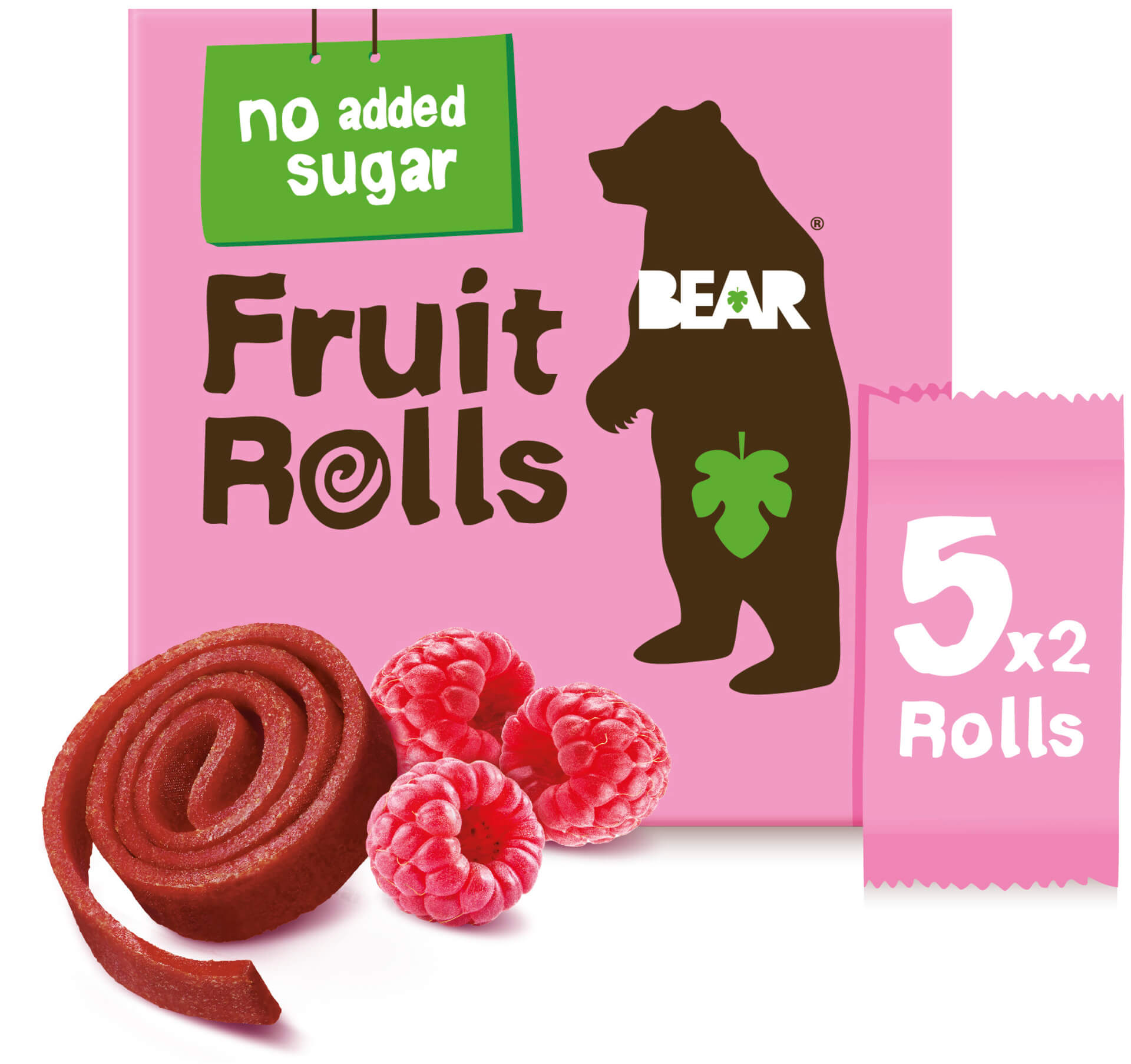 BEAR Fruit Rolls malina ovocné rolované plátky 5x20 g