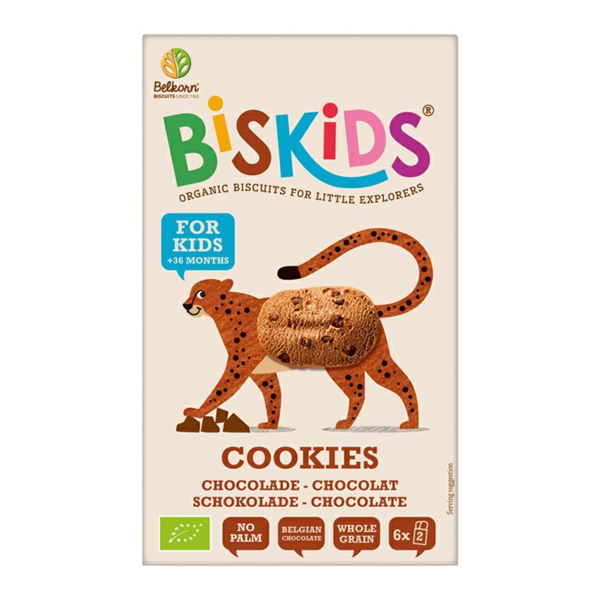 Levně BISkids Dětské celozrnné sušenky s belgickou čokoládou BIO 120 g