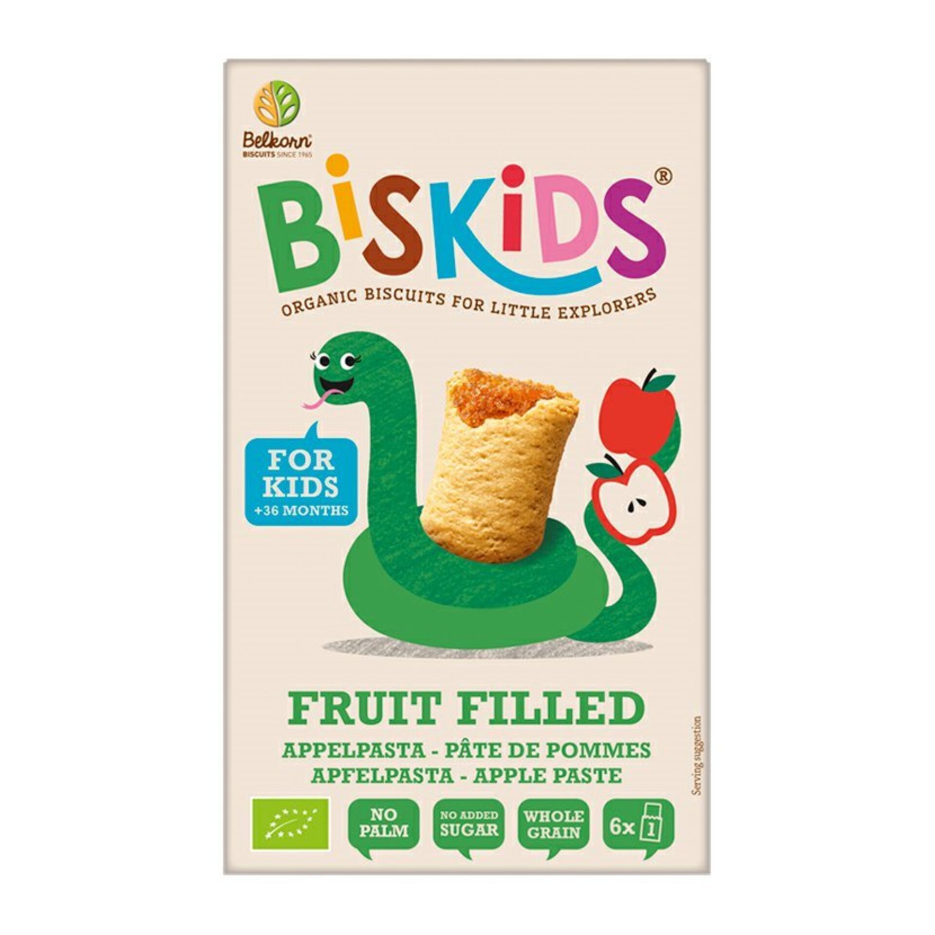 Levně BISkids Měkké dětské sušenky s jablečným pyré bez přid. cukru 35% ovoce BIO 150 g