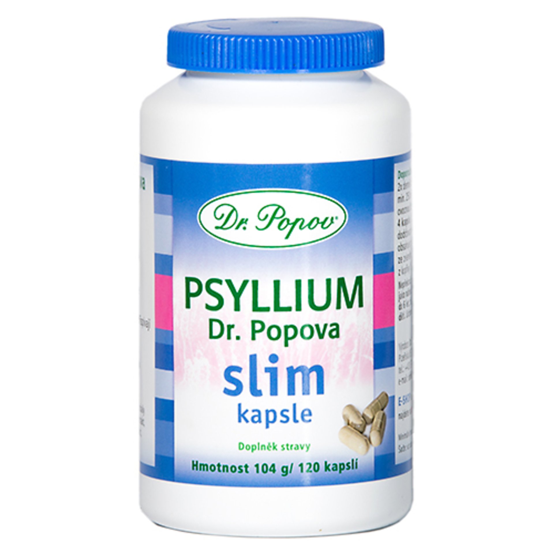 Levně Dr. Popov Psyllium SLIM 104 g/120 kapslí