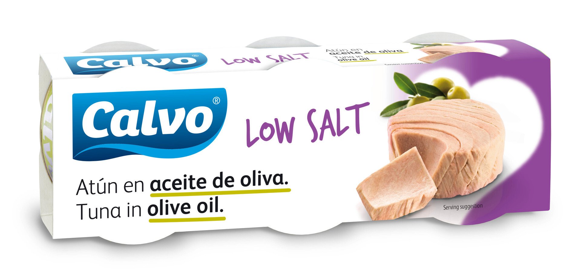 Levně Calvo Tuňák v olivovém oleji s nízkým obsahem soli 3x80 g