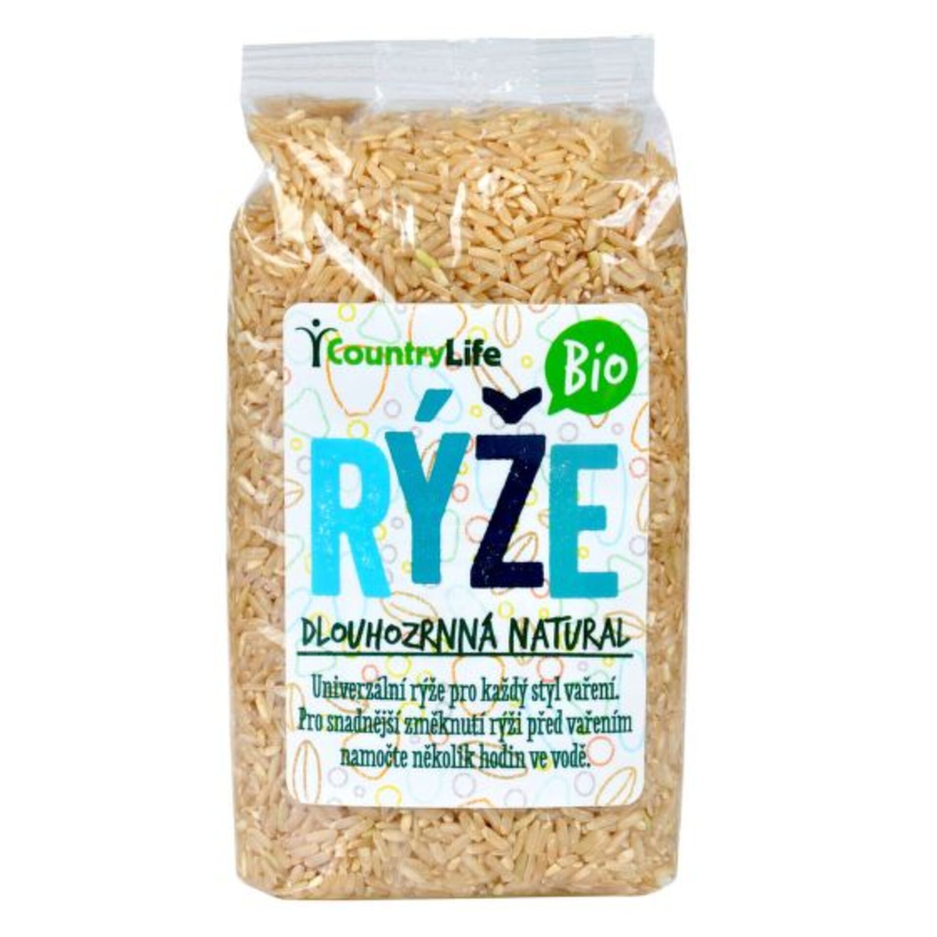 Levně Country Life Rýže dlouhozrnná natural BIO 500 g