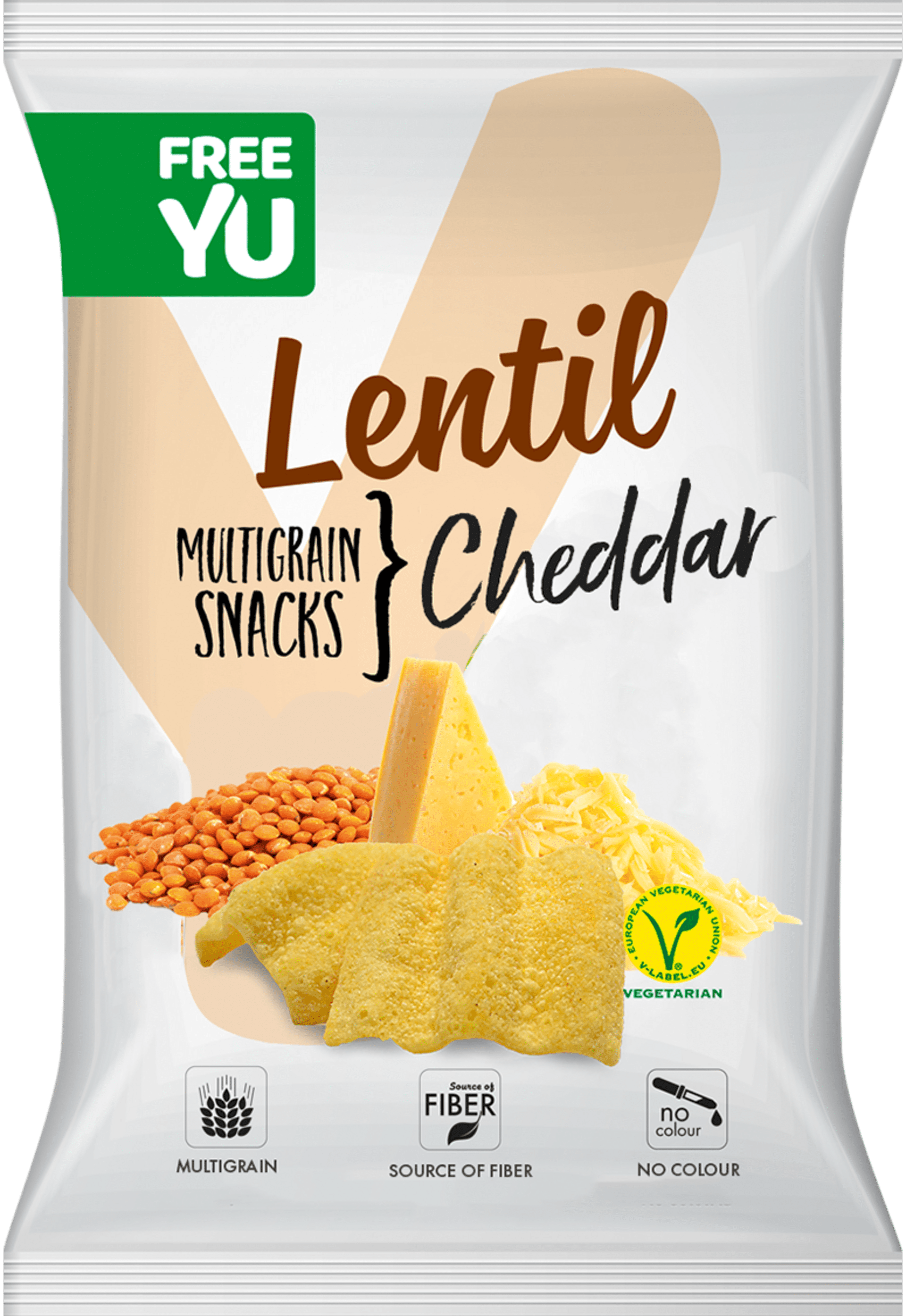 FreeYu Lentil multigrain snack Cheddar 70 g