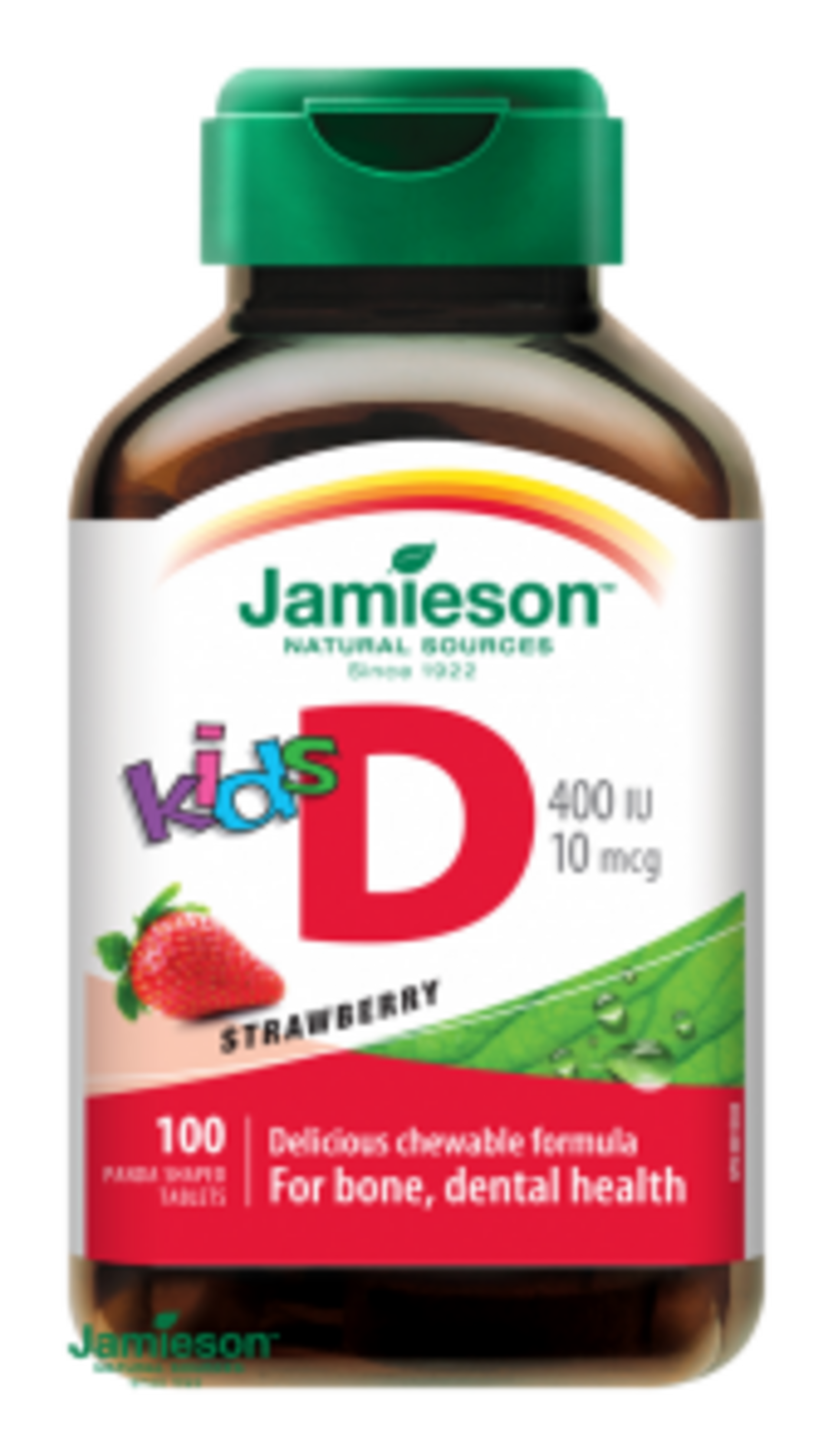 Levně Jamieson Vitamín D3 Kids 400 IU tablety na cucání s příchutí jahody pro děti 100 tablet