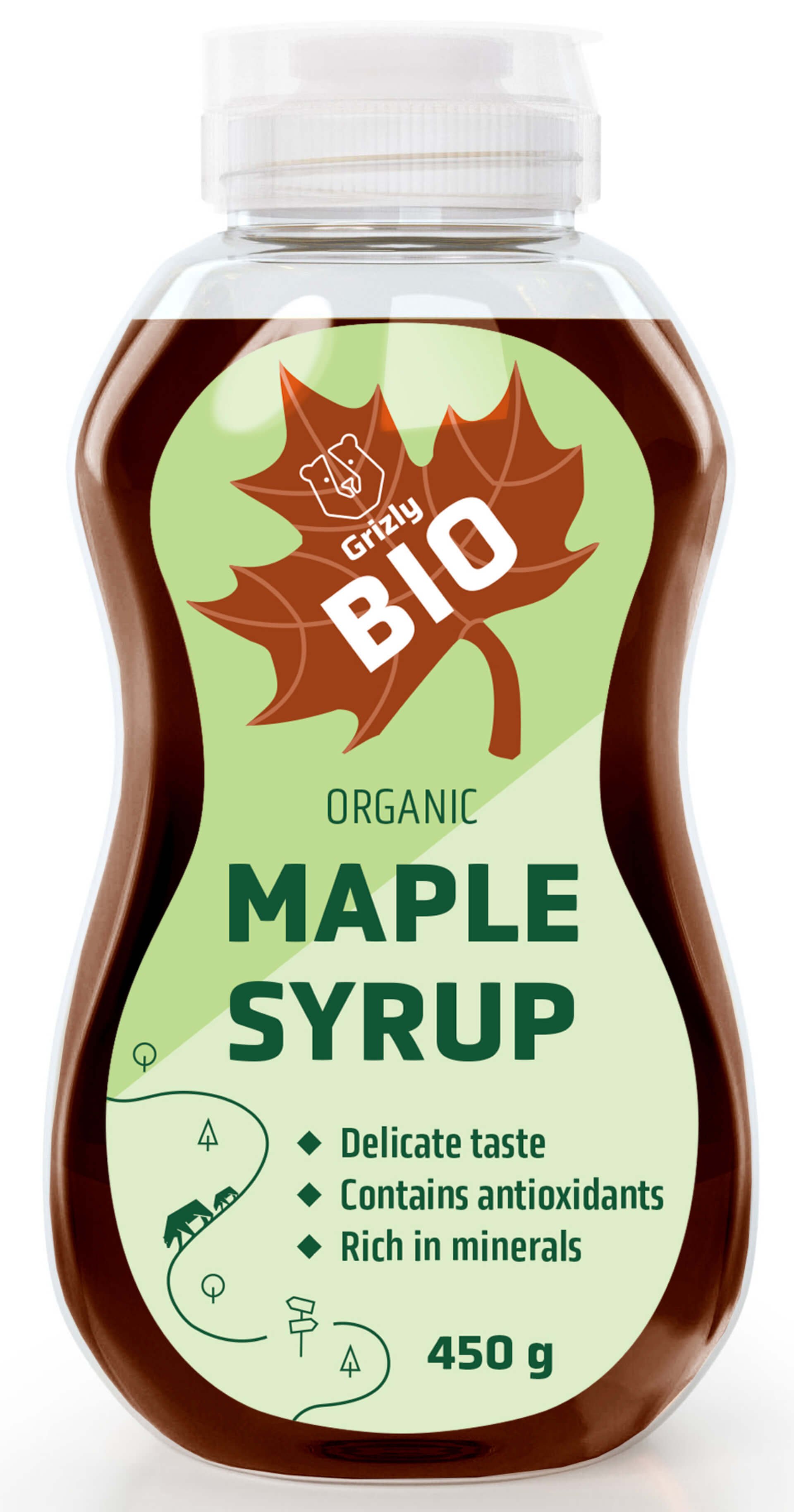 Levně GRIZLY Maple syrup BIO 450 g expirace
