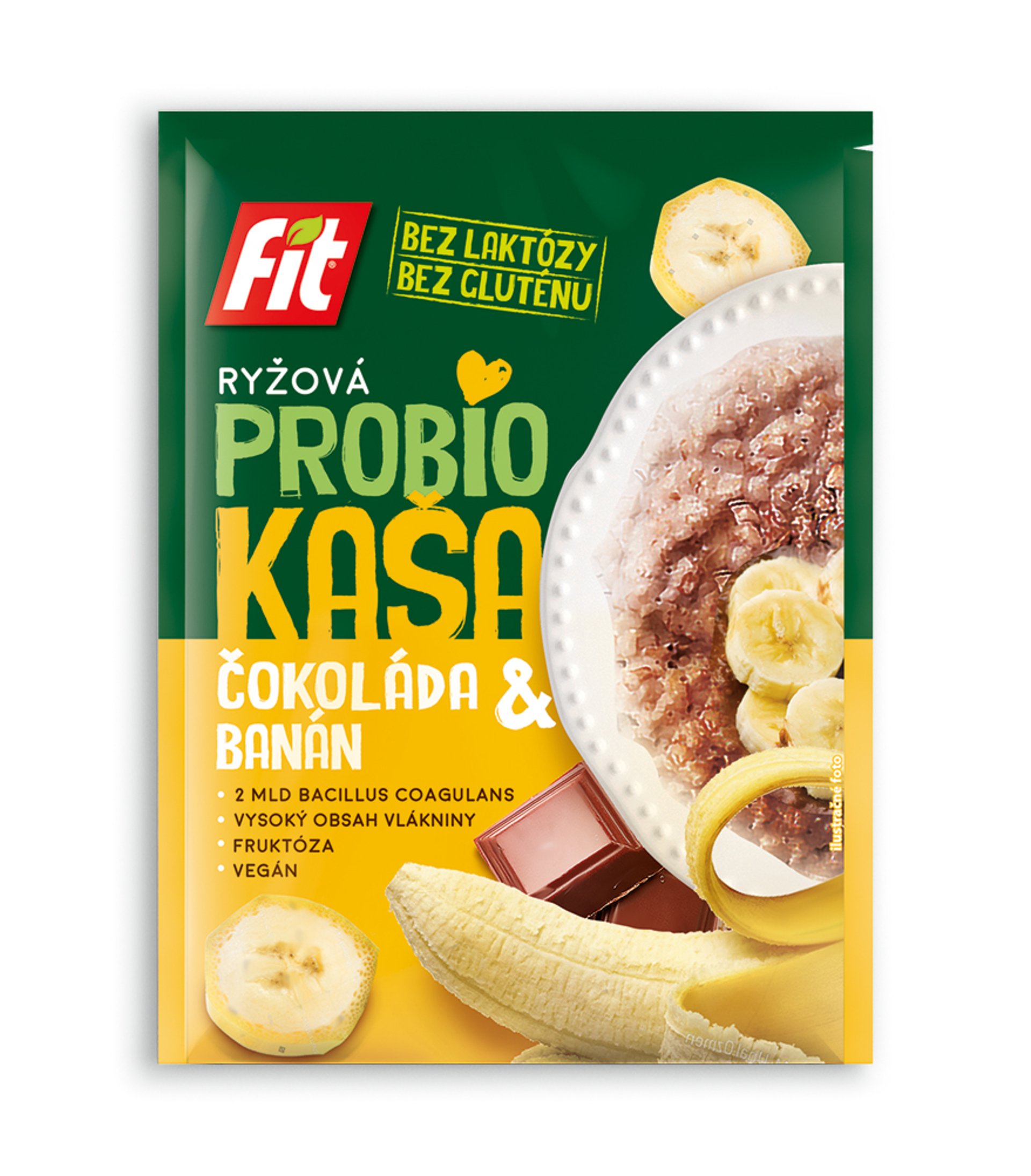 Levně Fit Probio kaše Čokoláda a banán 52 g