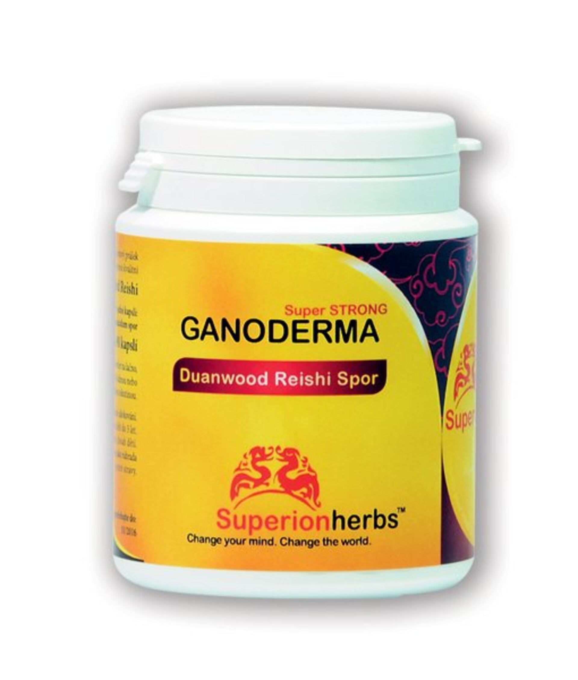 Levně SUPERIONHERBS Ganoderma, Duanwood Red Reishi, 100% Spórový prášek 90 kapslí